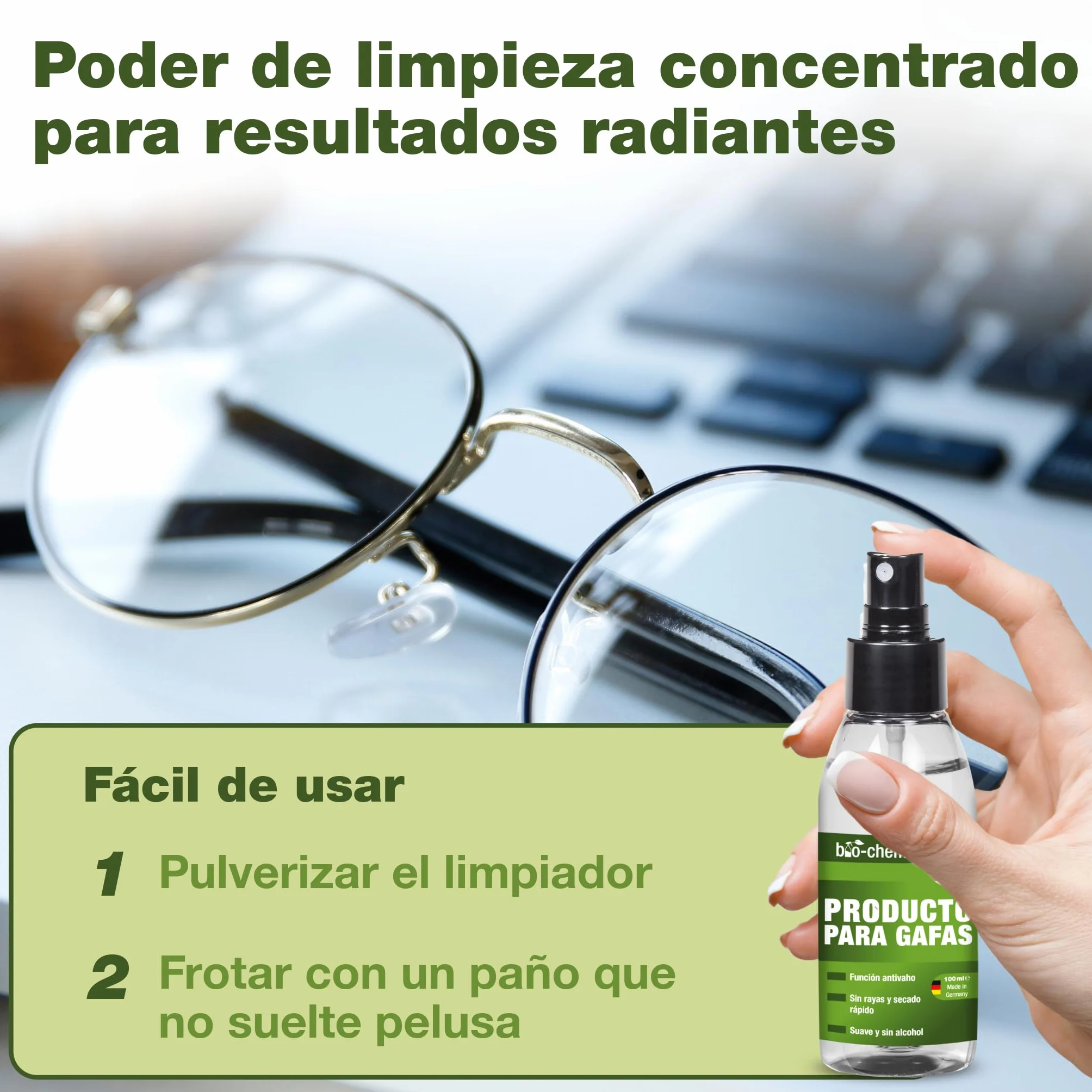 Bio-Chem Limpiador de gafas y lentes 2x 100ml