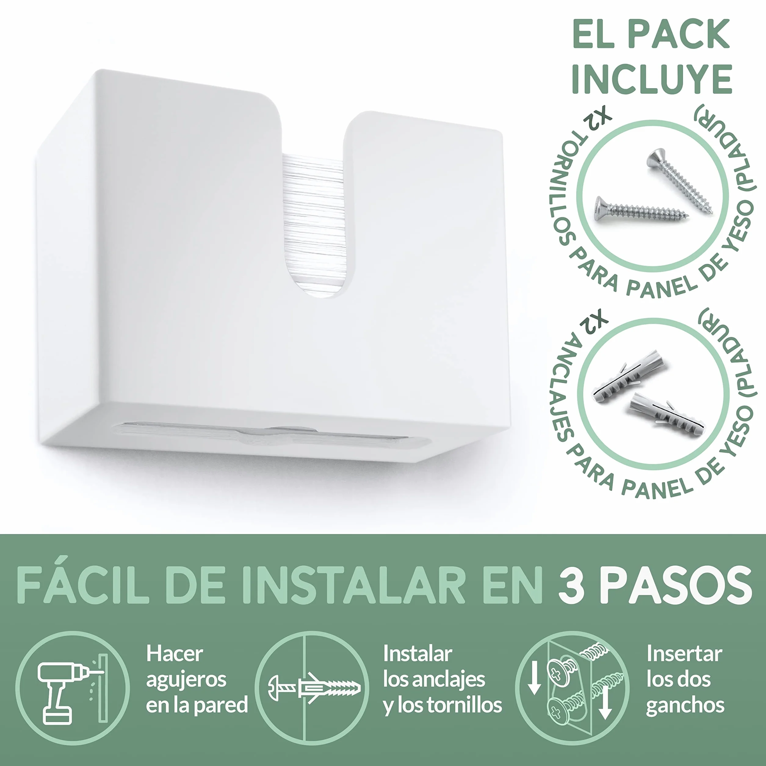 Nature Supplies Dispensador de Toallas de Madera de Bambú para Papel Secamanos Plegadas en C, Z e Intercaladas