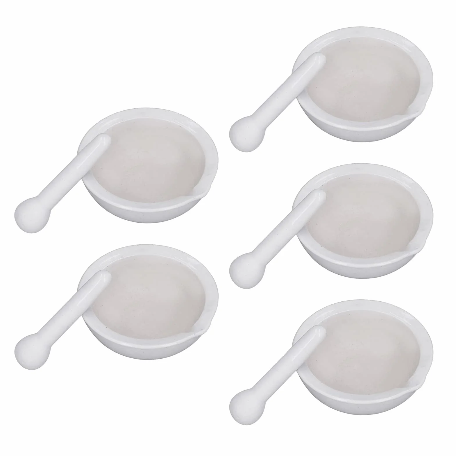 Tyenaza Juego De 5 Morteros De Cerámica 100 Ml Resistentes Al Calor Químico Suministros De Laboratorio Científico