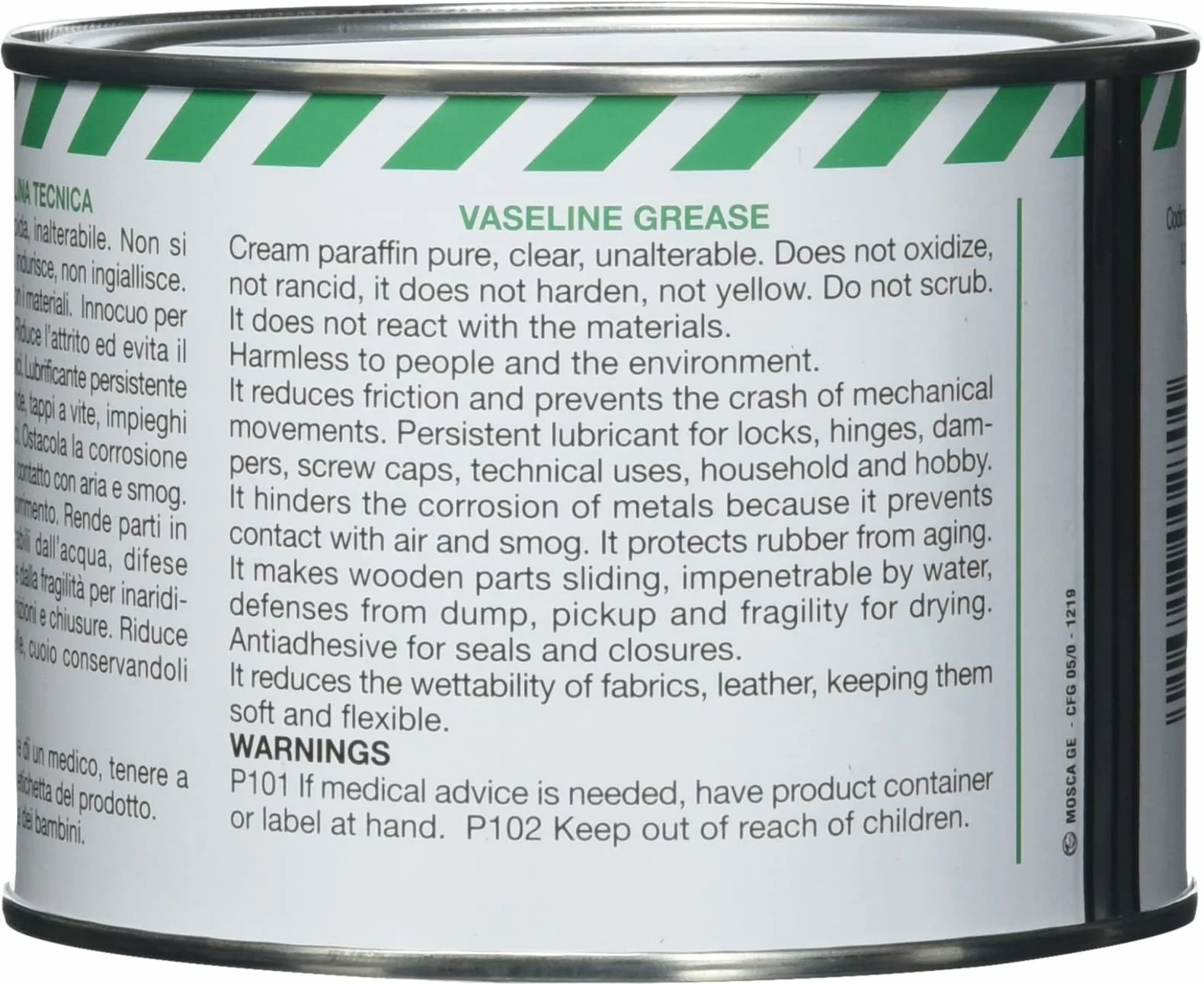 Grasa de vaselina técnica 500 ml