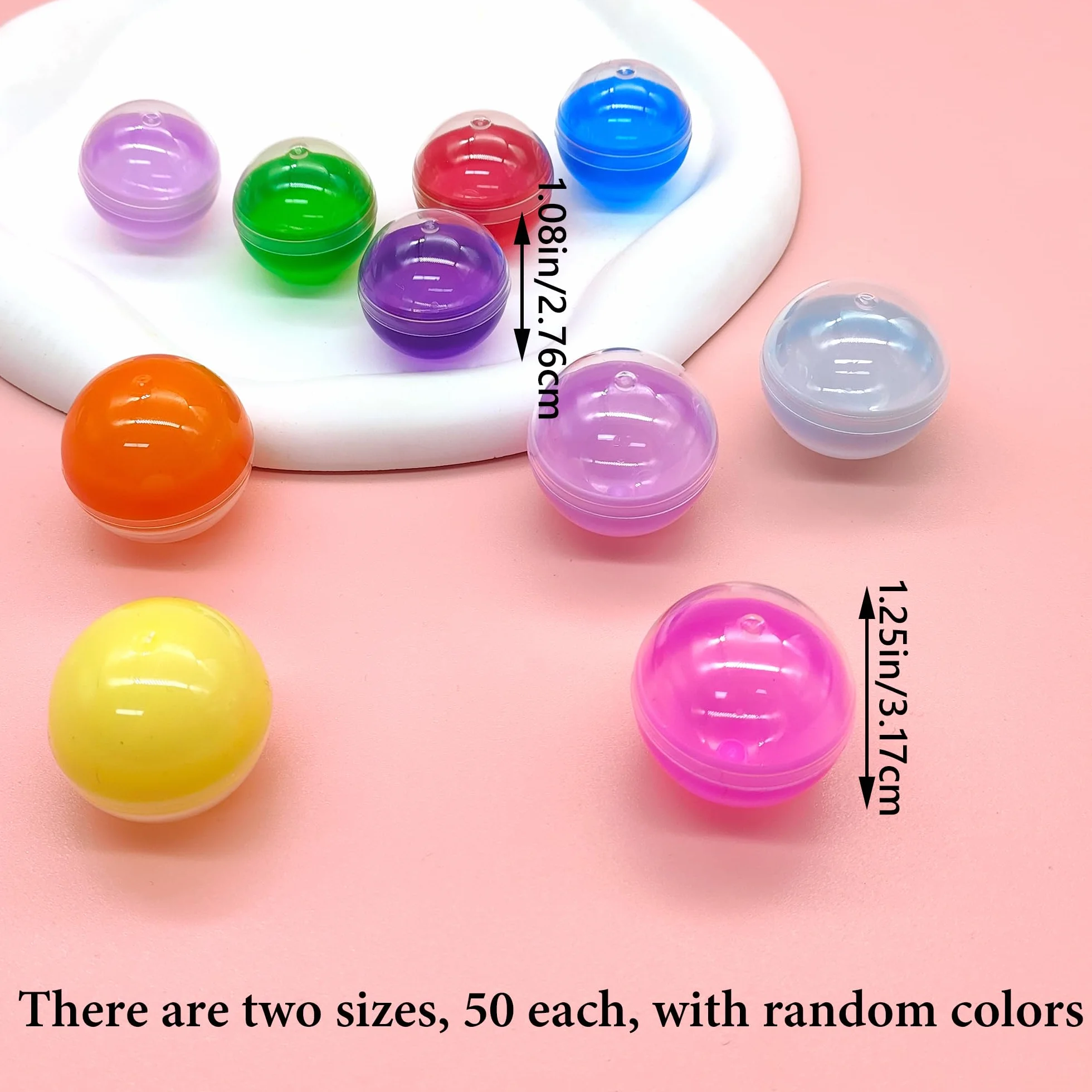 Bolas de acrílico rellenables transparentes 2 uds para manualidades y regalos de fiesta