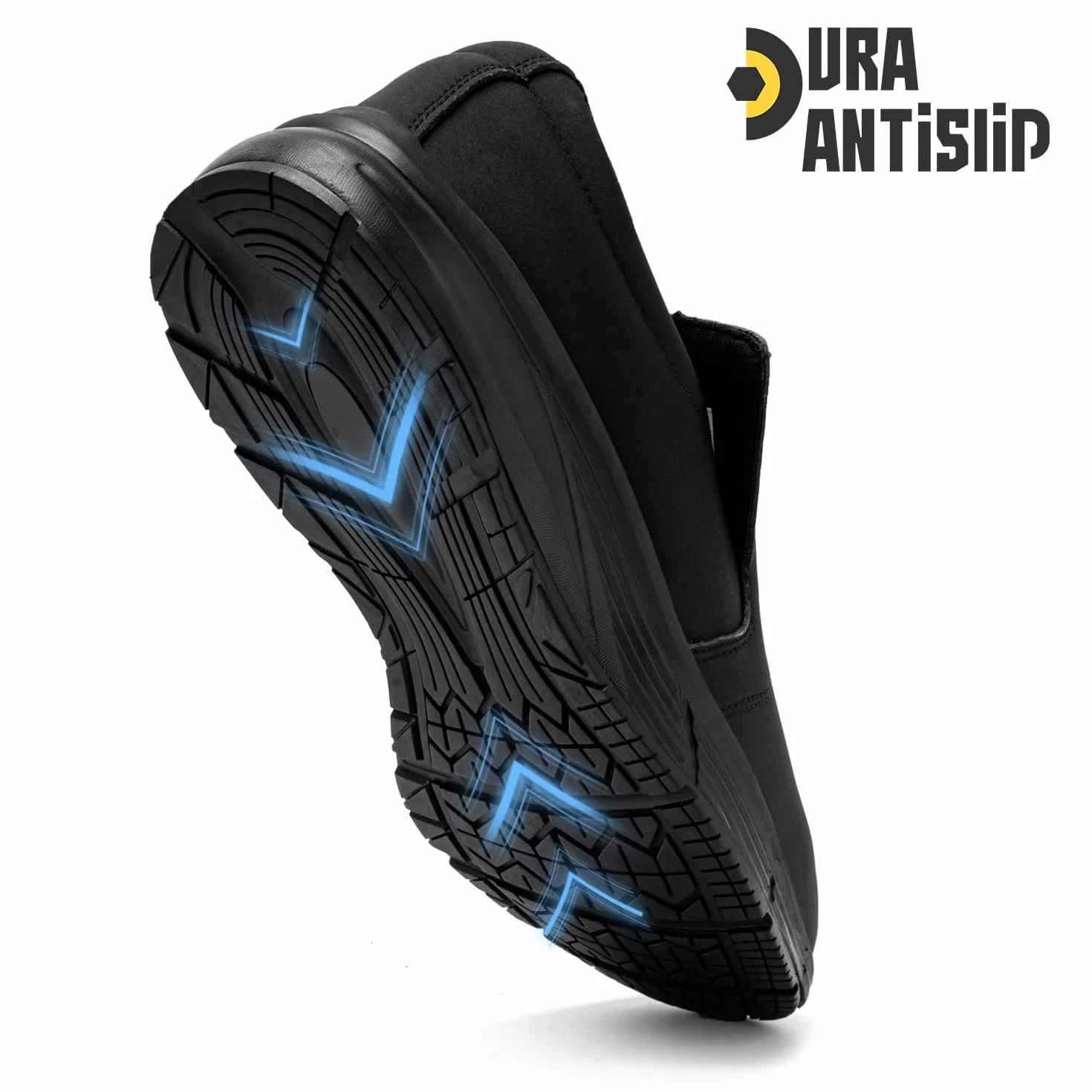 LARNMERN Zapatos Cocina Slip-On Hombre Anti-Deslizante Zapatillas Zapatos de Trabajo Impermeable Calzado Chef Hostelería sin Puntera