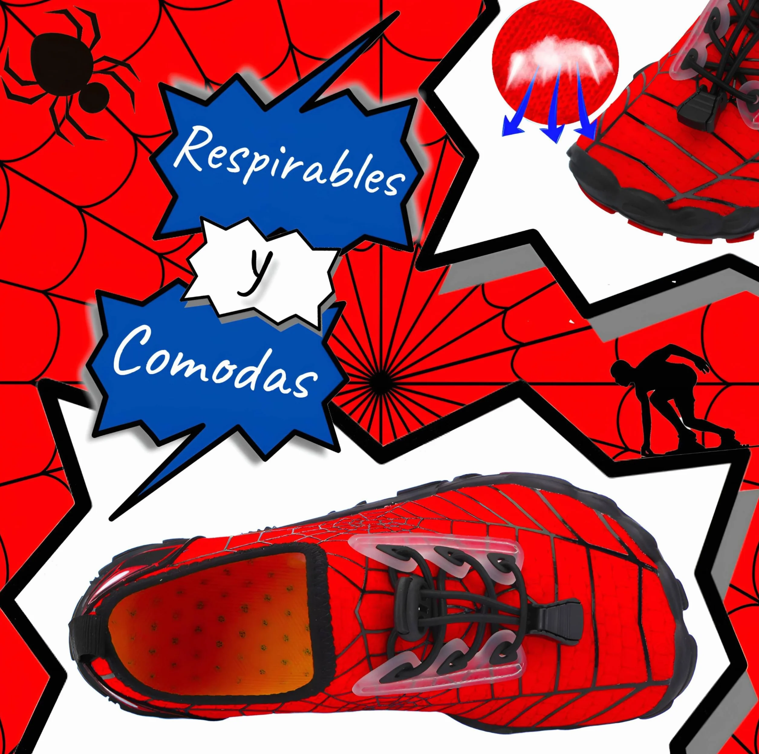 Zapatillas Comodas Niños Running Deporte Transpirables Calzado Descalzos Zapato Respirable Antideslizante Playa Barefoot
