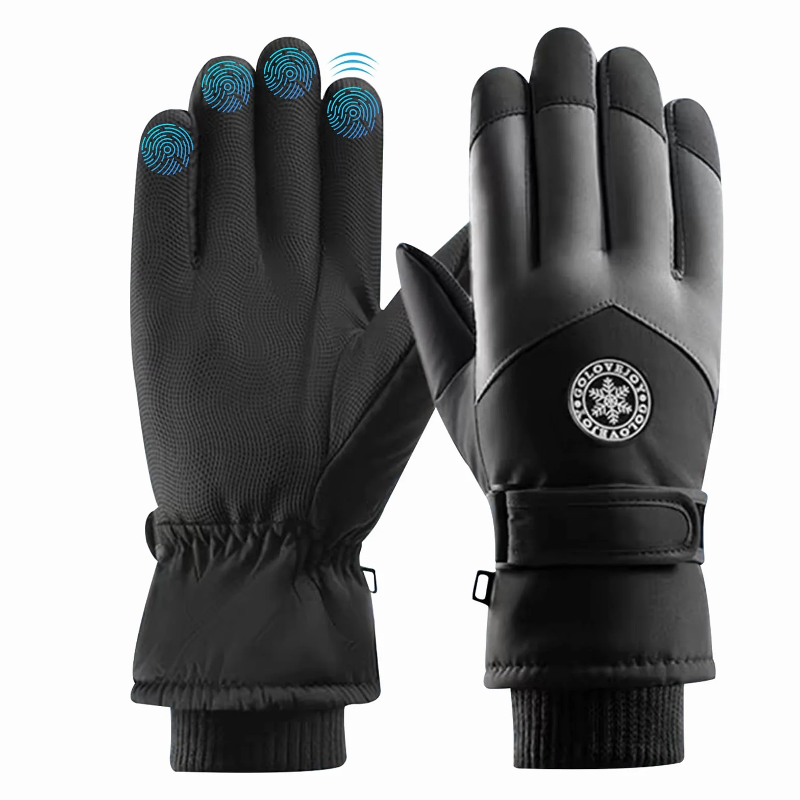 Cálido Guantes Invierno, Guantes Nieve Hombre Impermeables, -30°C Guantes Nieve Mujer Prueba de Viento, Guantes Esqui Hombre para Esquí Snowboard Ciclismo Patinaje al Aire Libre