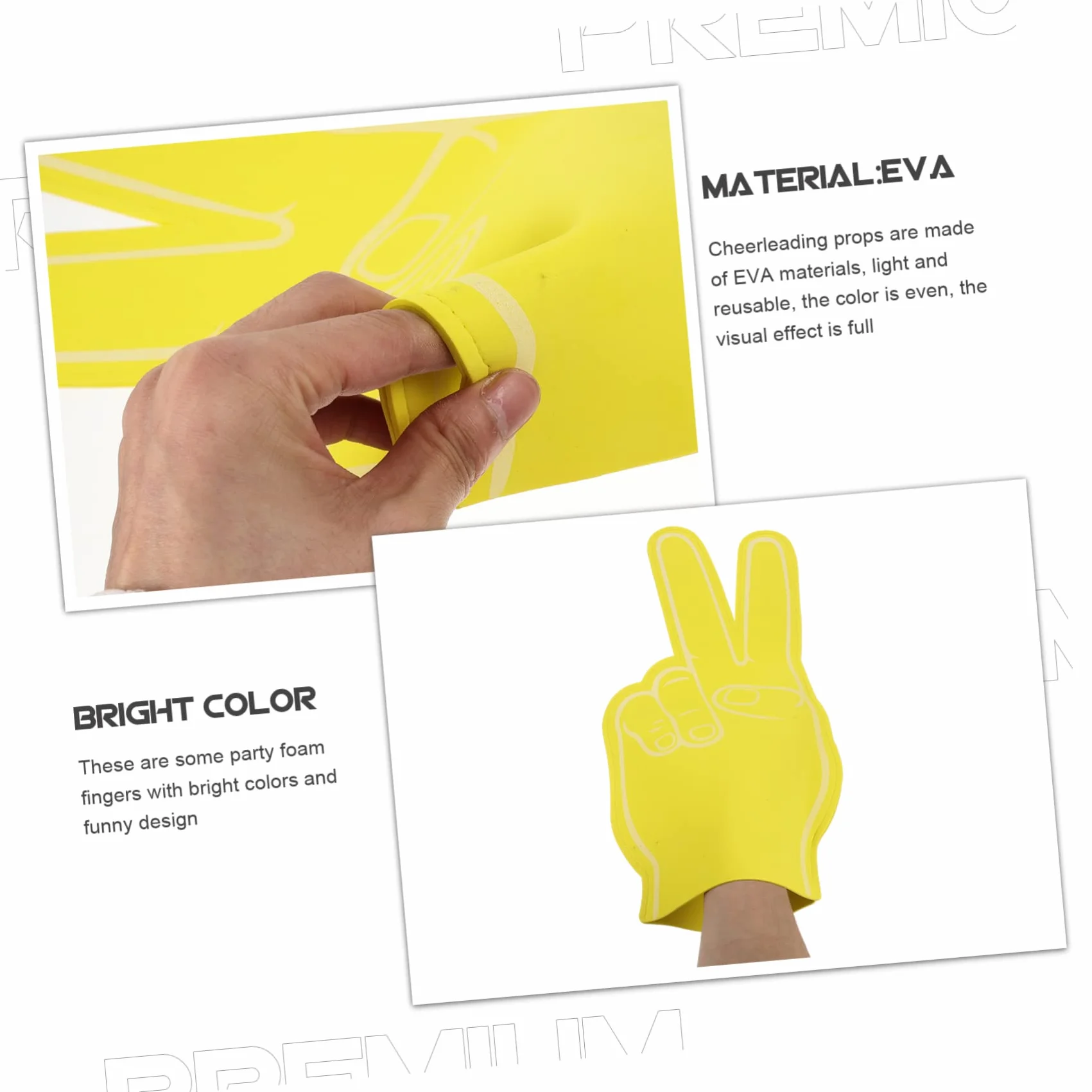 BESPORTBLE Gigante Dedo de Espuma Cinta Kinesiología Beisbol Muñequera Guantes Pre Green