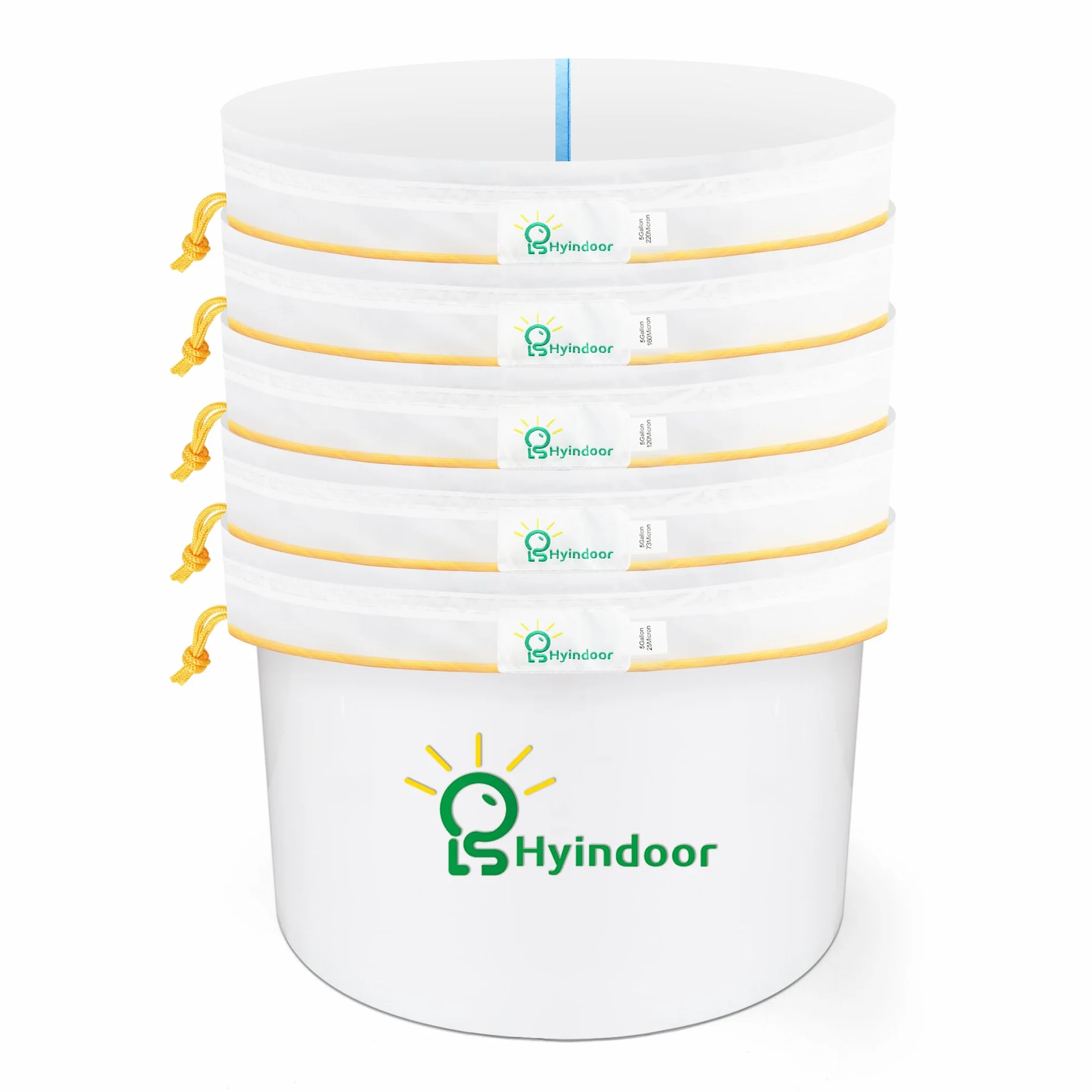 Hyindoor Bubble Bags 5 Gallon Mesh Bags for Hash Making with Filter and Storage Bag