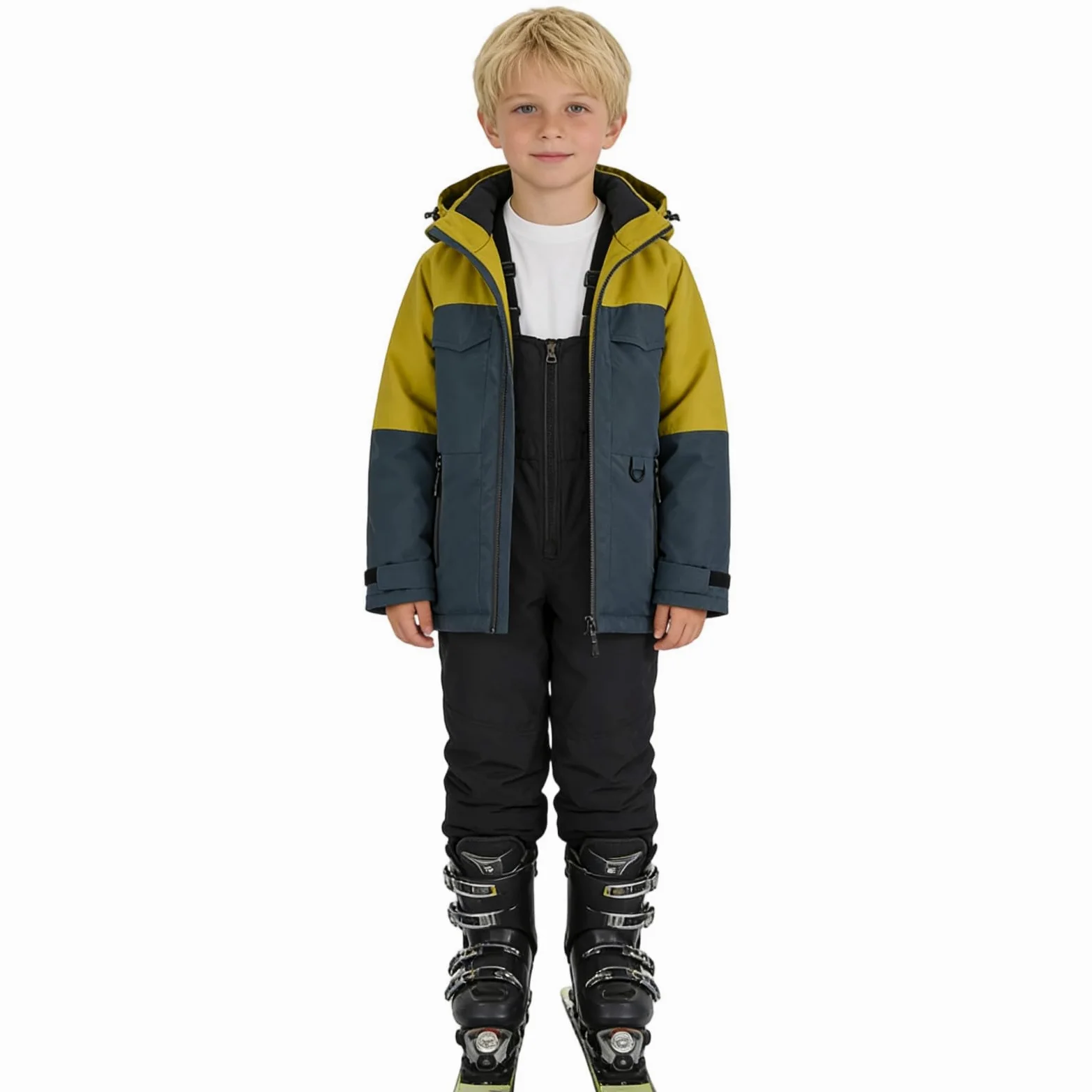 Conjunto de traje para niños 2026 Elegante mono para niños con capucha para todas las estaciones, cálido, a prueba de viento para niños, traje deportivo de algodón, camiseta, camisetas