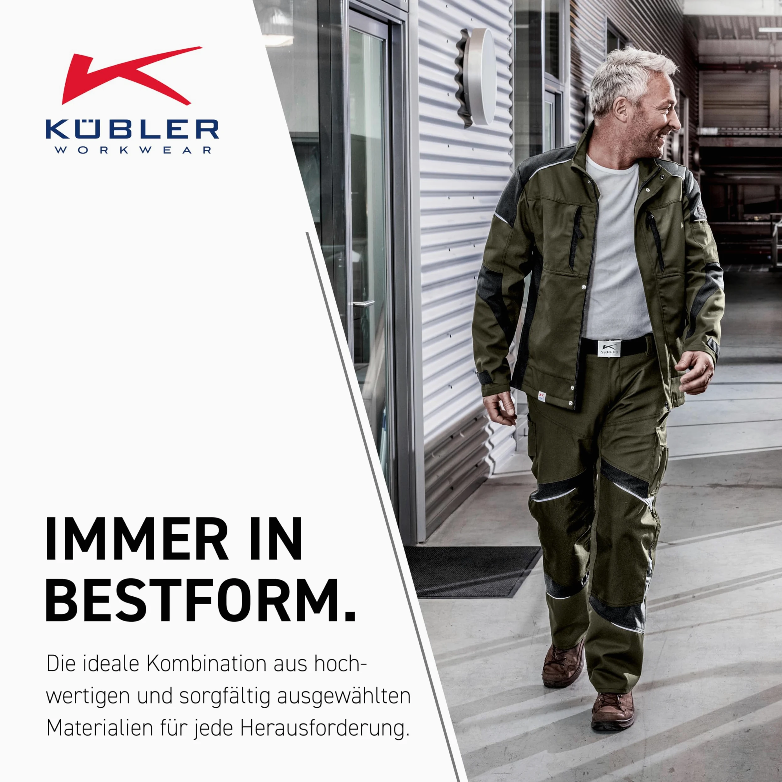 Kübler 12505365-4897-M Classiq Activiq - Chaqueta de trabajo (talla M), color azul oscuro y gris