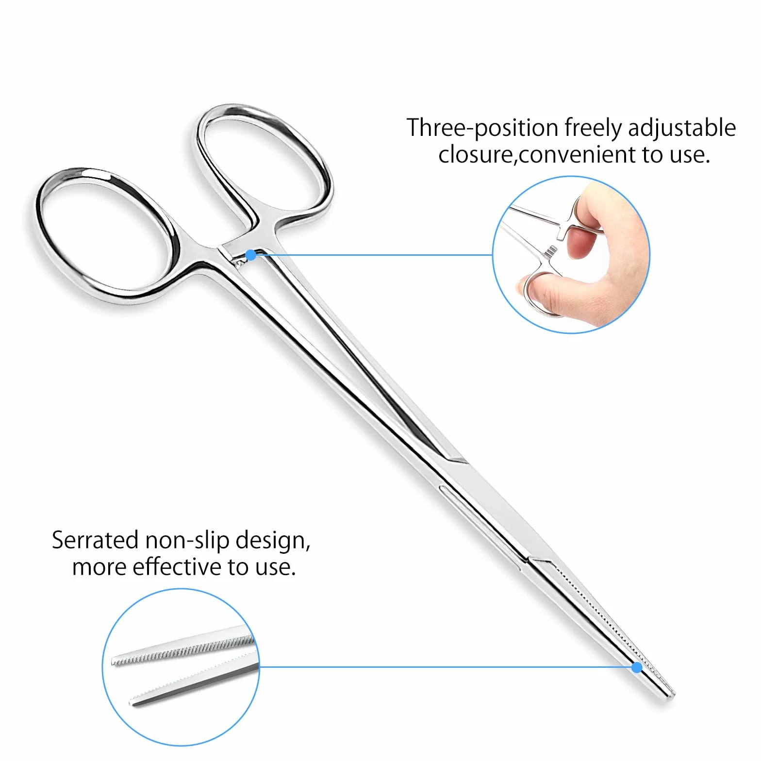 APOMOONS 2 piezas alicates piercing tijeras enfermeria inoxidable pinza pesca dientes sierra 12,5cm