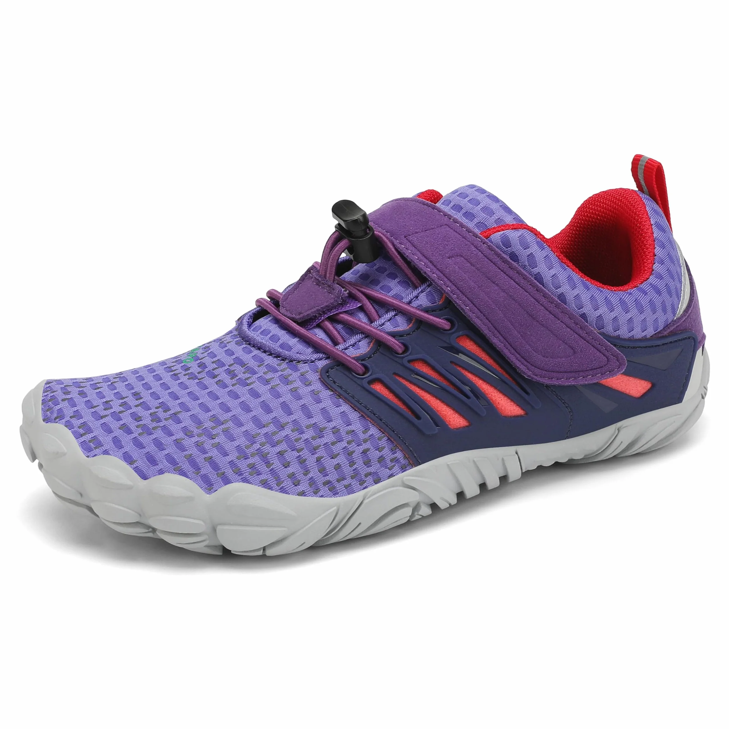 SAGUARO Niños Niño Niña Zapatillas Barefoot Zapatos Minimalistas Transpirables Calzado Barefoot Antideslizante Zapatillas de Trail Running Morado,Gr.29