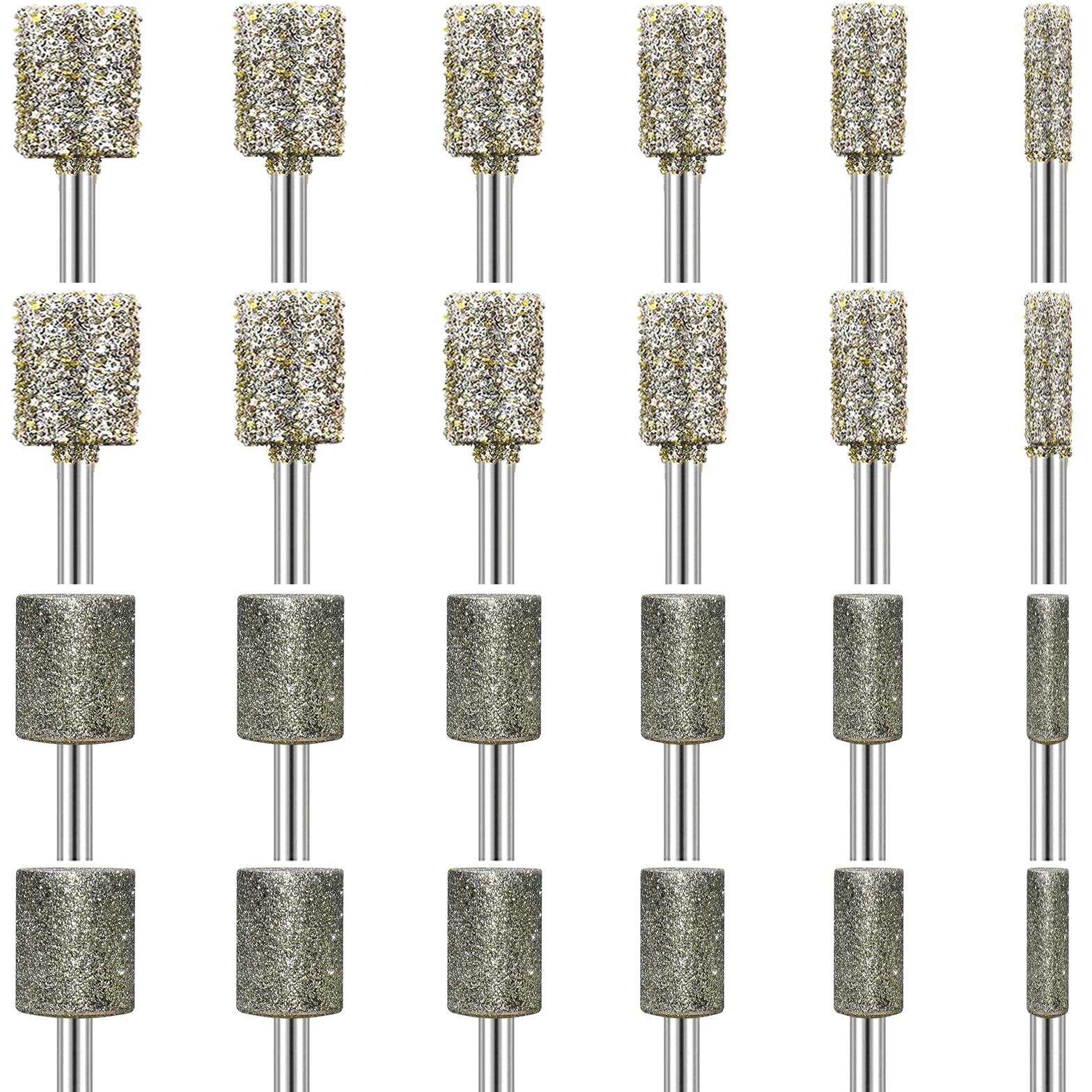 Fresas de diamante compatibles con Dremel, grano 50/116, vástago 3 mm, para tallado y pulido de piedra y vidrio