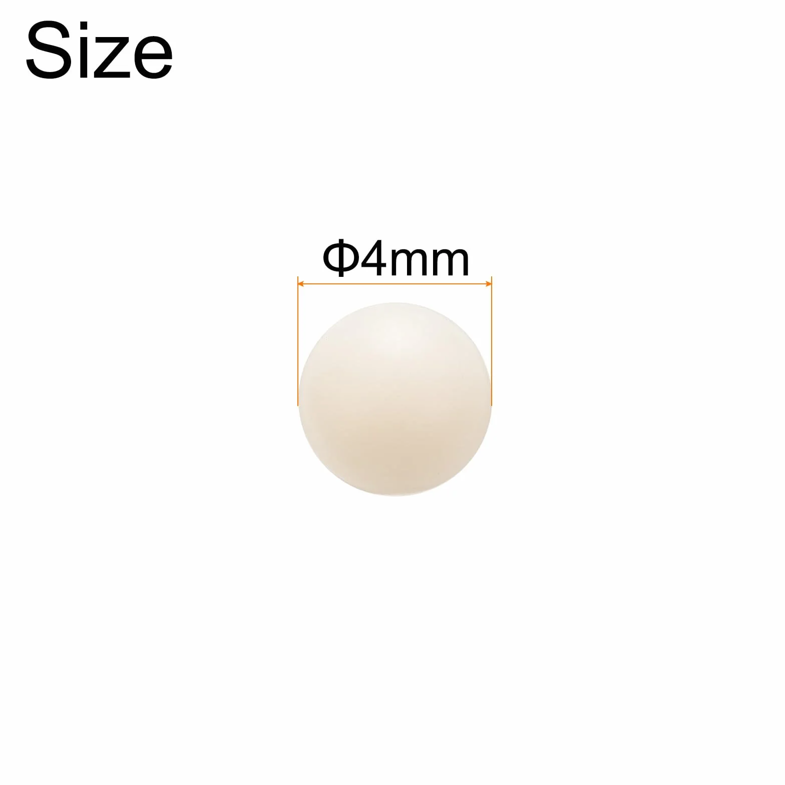 QUARKZMAN 100 Piezas Bolas Rodamiento Nylon 4 mm Plástico Precisión Mini