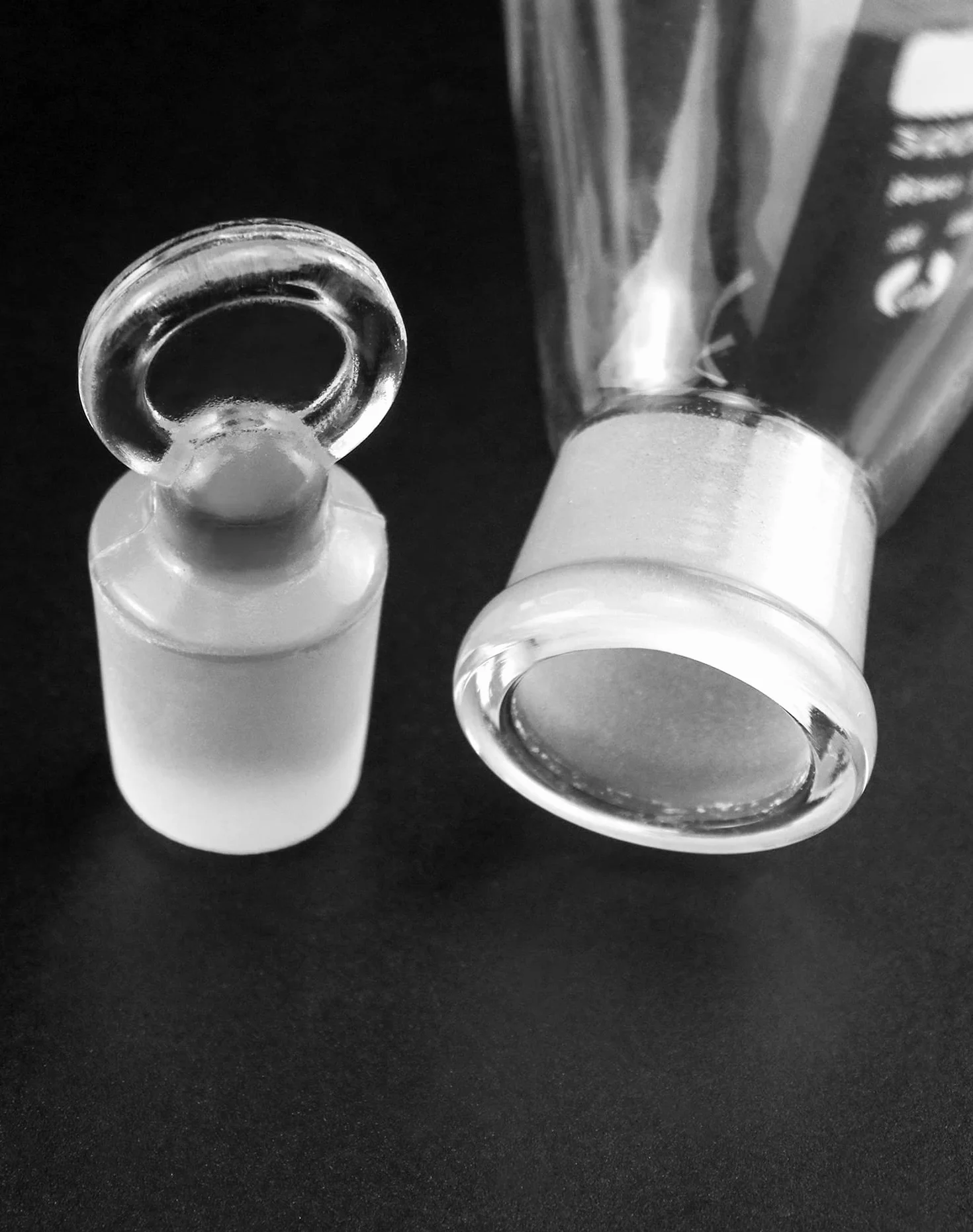 QWORK Conjunto de Matraz Erlenmeyer 250 ml 150 ml 50 ml Vidrio Borosilicato Tapón Cristal Laboratorio