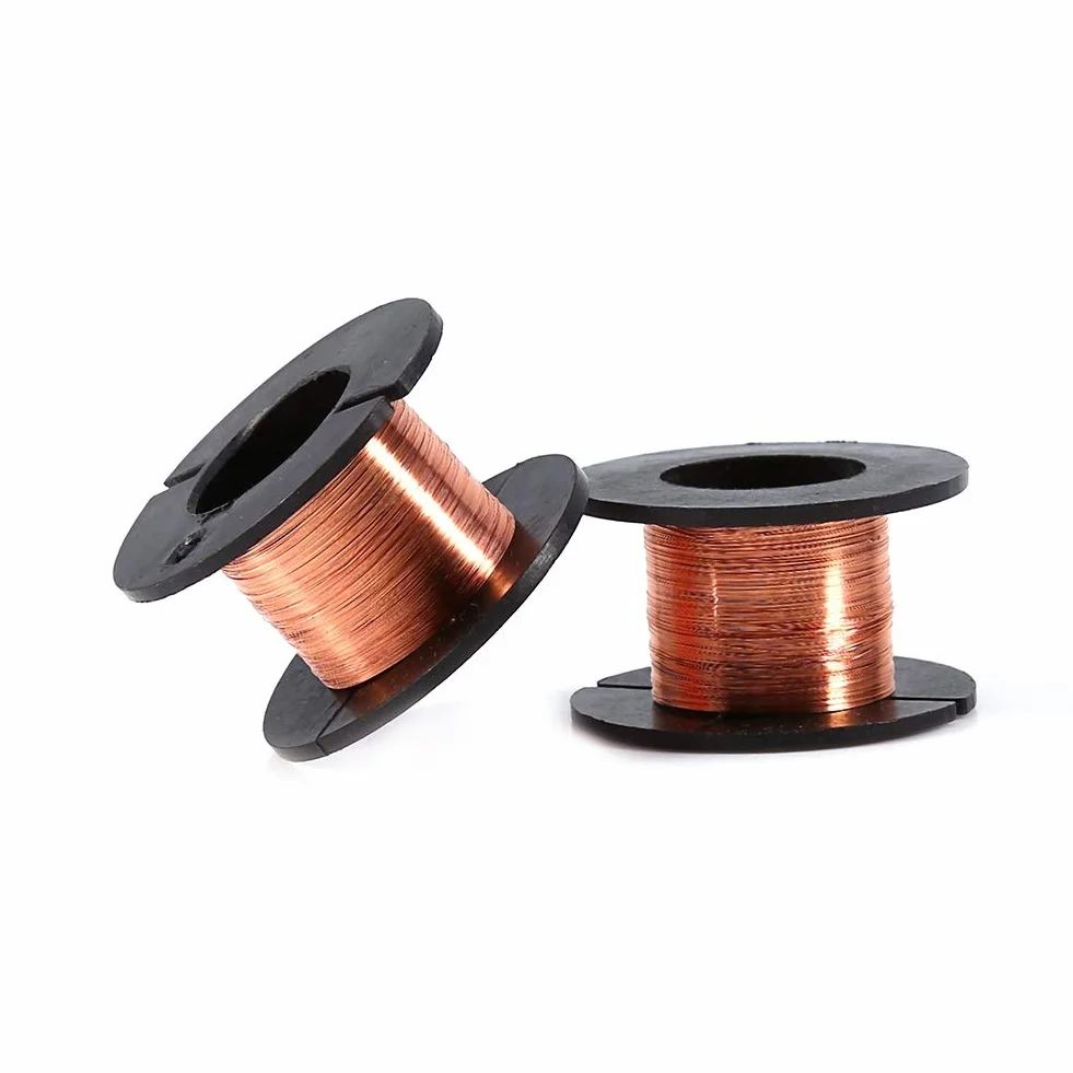 VOBOR Alambre de Cobre Desnudo Sólido 0.1mm Bobinado Esmaltado 5 Piezas