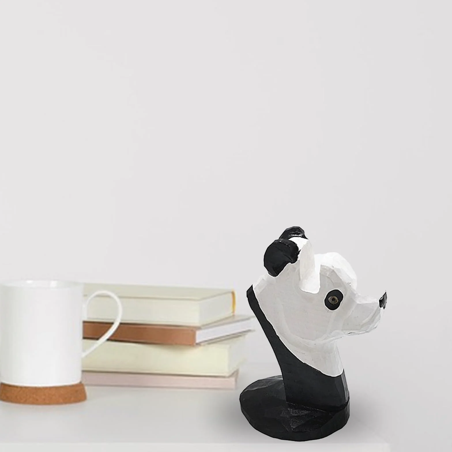 Soporte de Madera Anteojos Forma Animal Tallada a Mano, Soporte Gafas Panda para Casa Oficio Regalo