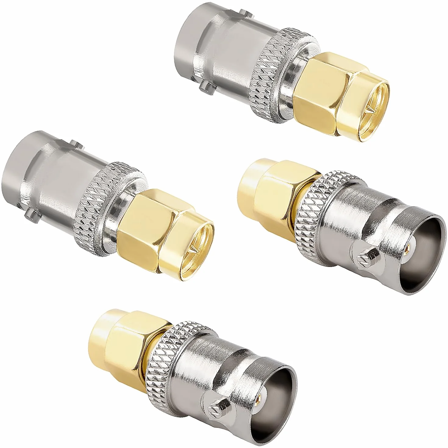Adaptador BNC a SMA Macho, Conector Coaxial Hembra, para Antenas WiFi