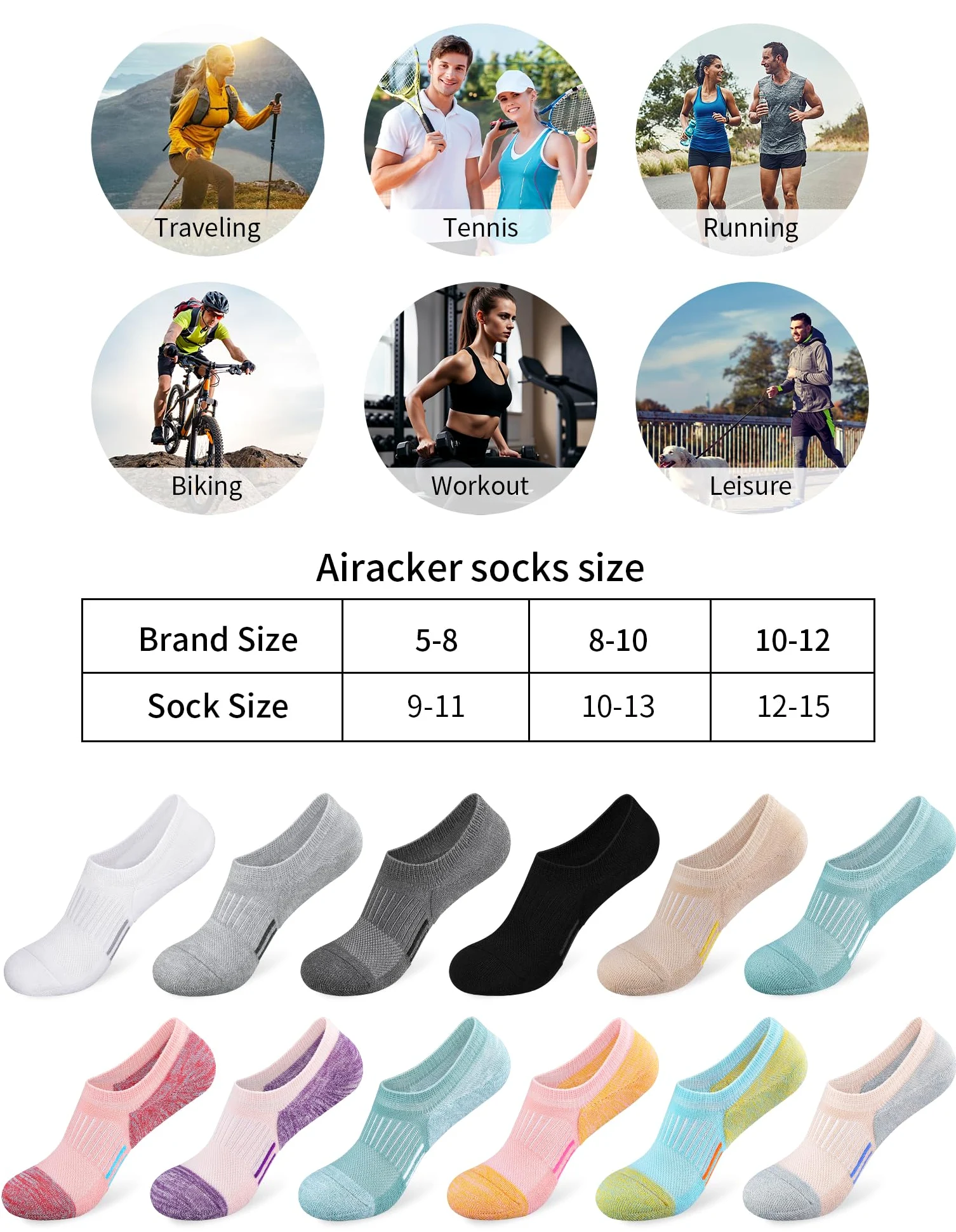 Airacker Calcetines de algodón unisex modernos