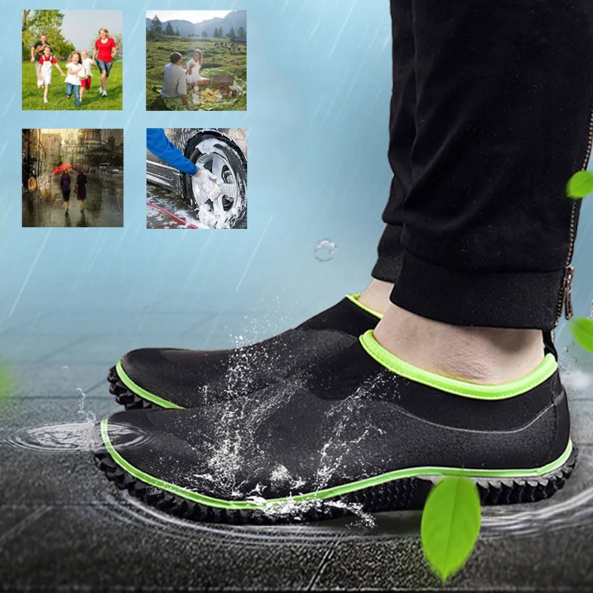 TENGTA Zapatos de jardinería Impermeables Unisex para Mujer Botas de Nieve para la Lluvia Lavado de Autos para Hombres Calzado