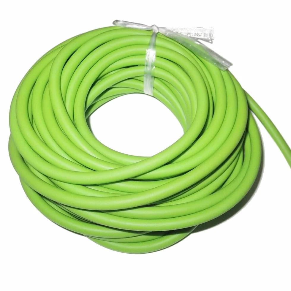 Tubo de látex natural 5M 16.40FT banda quirúrgica manguera goma ID 1.7mm OD 4.5mm Verde