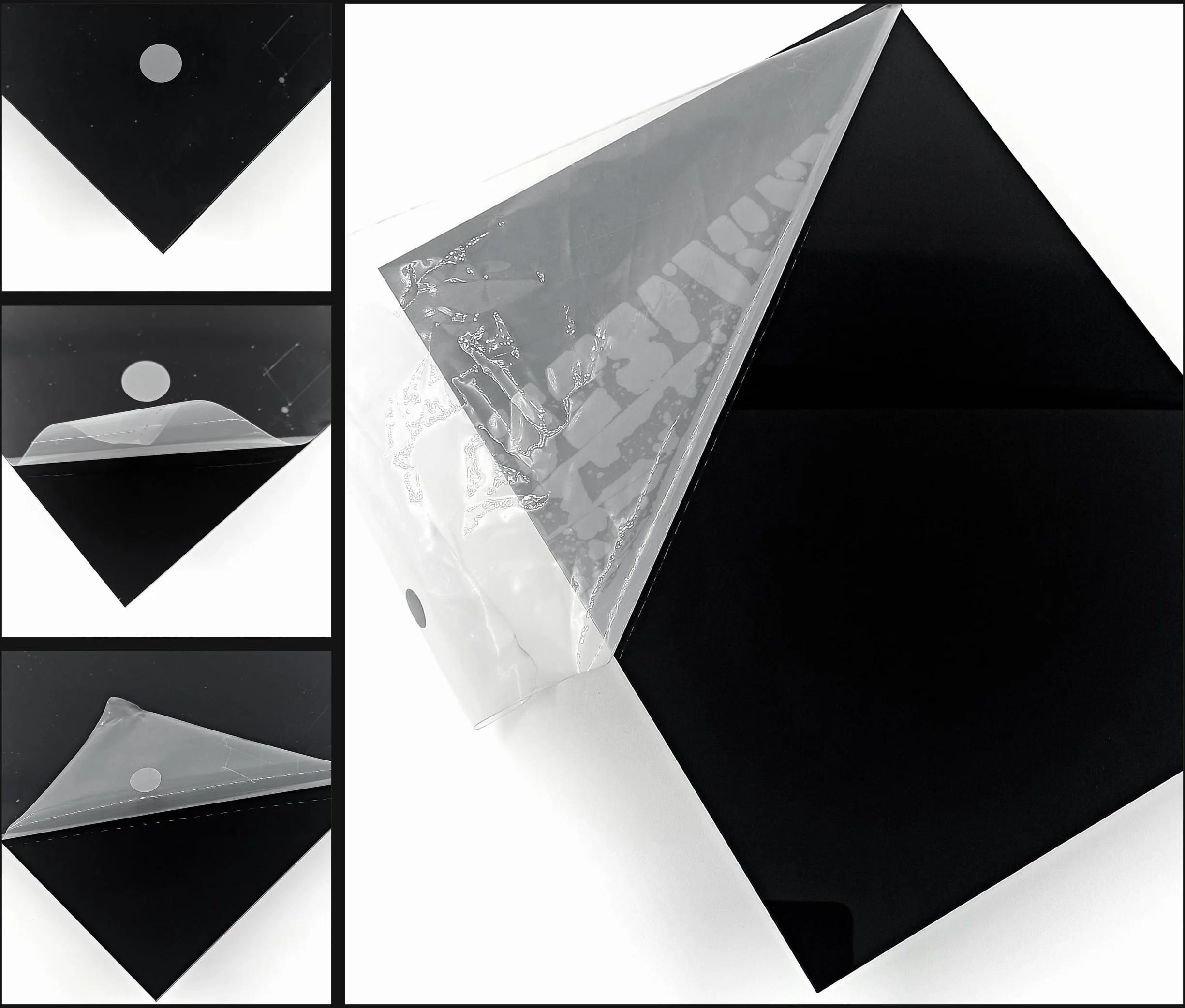 GOYAPRINT Metacrilato Negro 3mm Plancha Plástico Rígido A3 Lámina de Acrílico