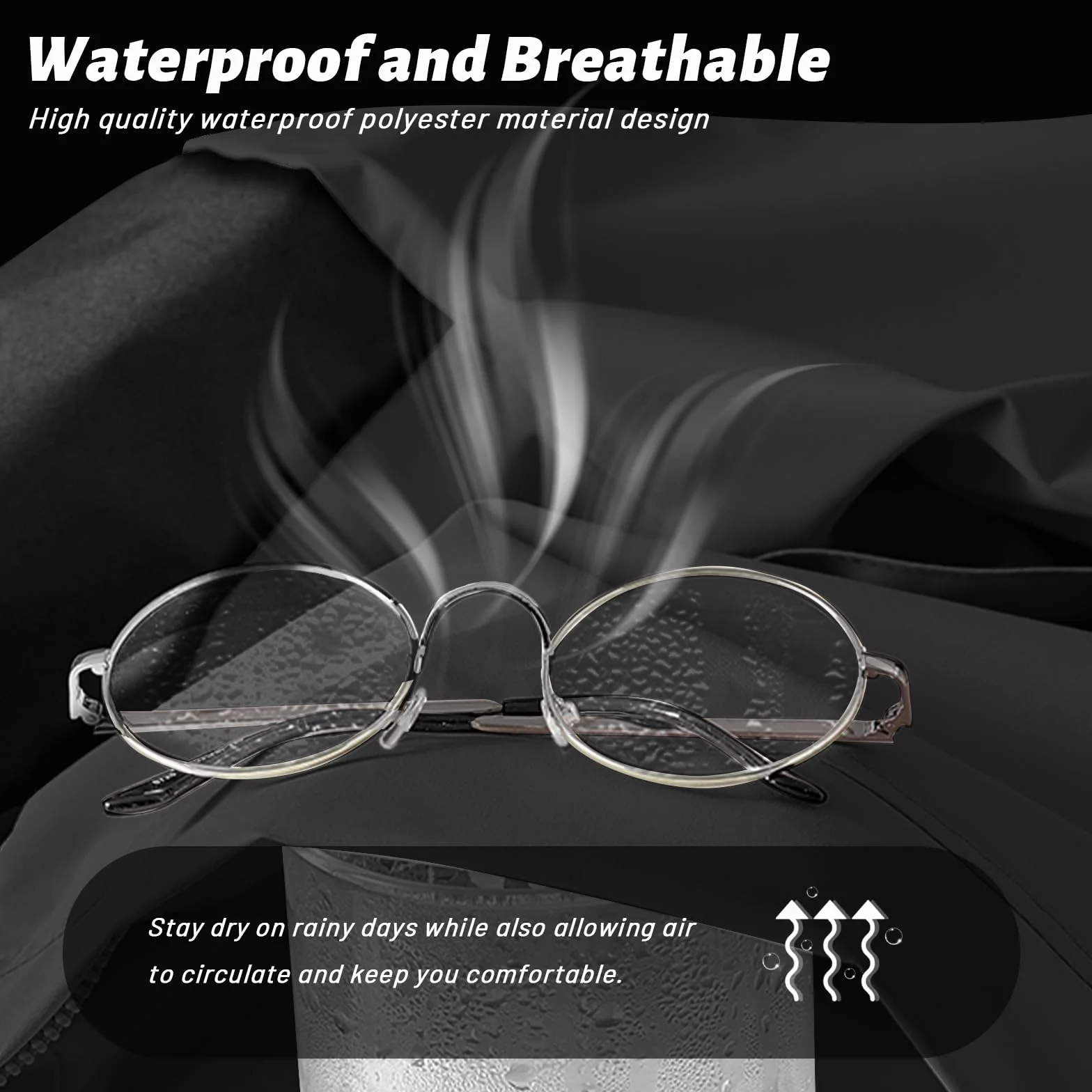 Chubasquero Impermeable para Hombre para Exteriores Transpirable Antiincrustante Chubasquero para Senderismo Cortavientos con Capucha Desmontable y Bolsillo con Cremallera