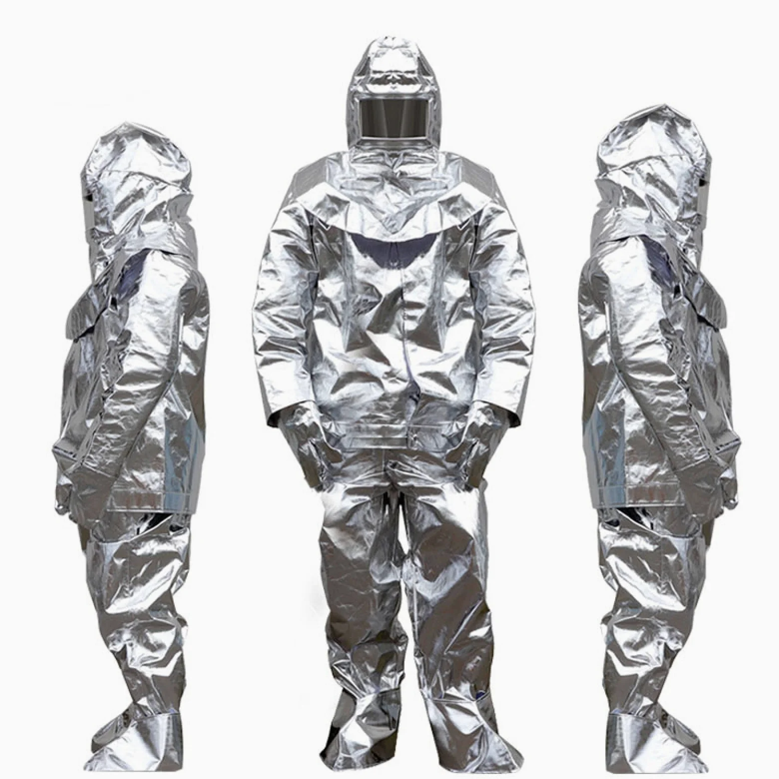 Traje Aislamiento Resistente Al Calor Traje Resistente Calor Traje Ropa Ignífugo Papel Aluminio Mina Carbón, Pozo Petróleo, Mina, Planta Química,1000°-170-180cm