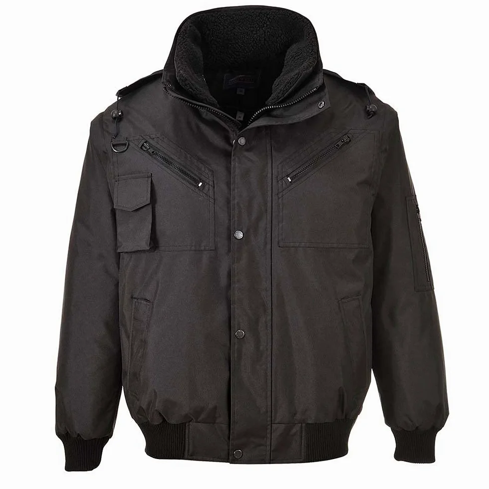 Portwest Cazadora 4 En 1, Tamaño: L, Color: Negro, F465BKRL