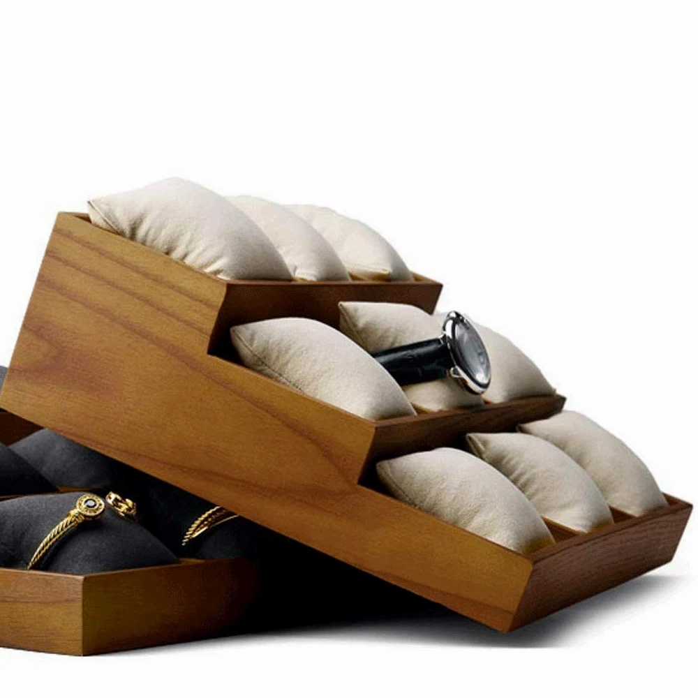 XBTGS Joyero de madera, organizador de joyas con bandeja extraíble, regalo para tus seres queridos