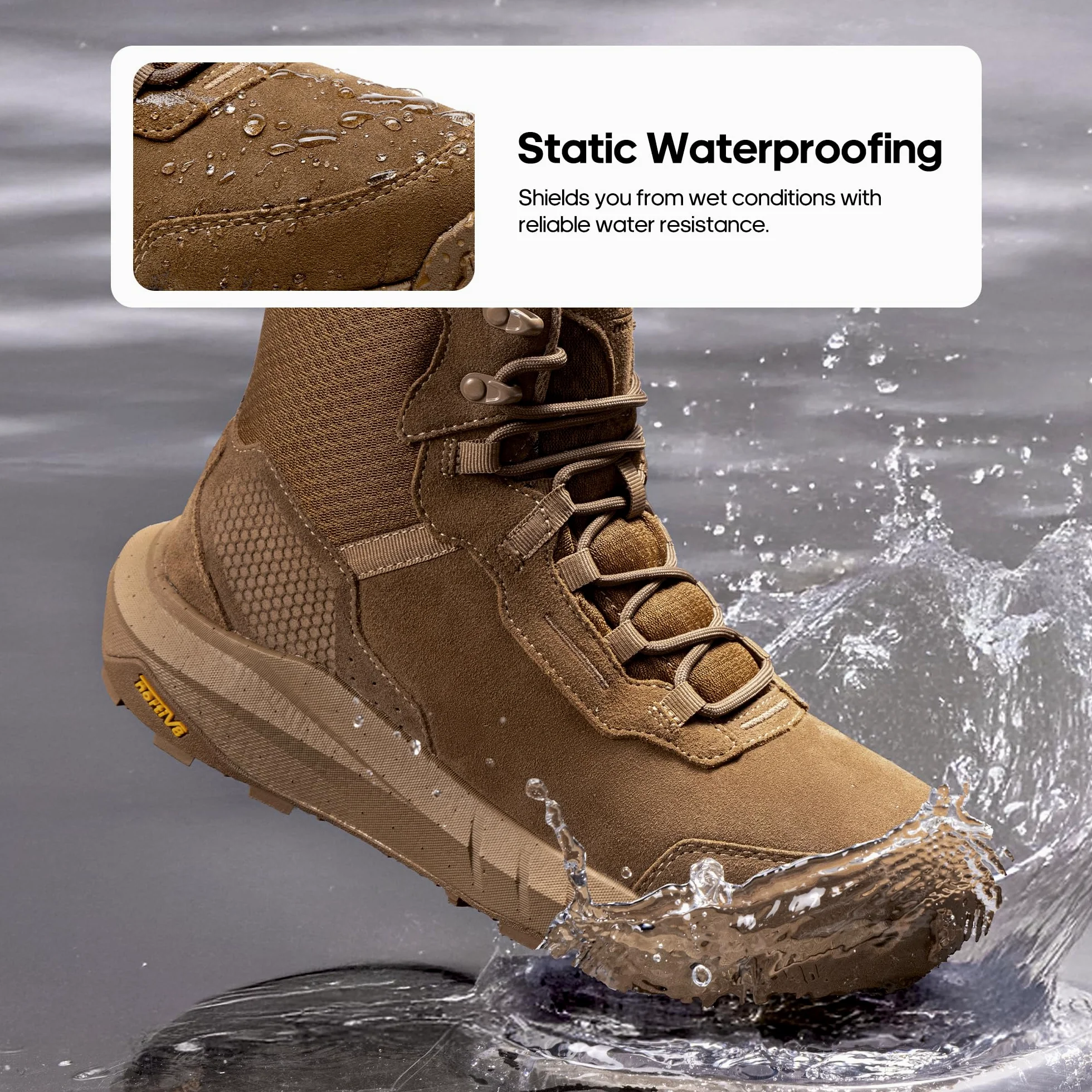 NORTIV 8 Botas de Militares Ligeras Botas Tácticas para Hombre Transpirable Botas de Combate Policiales Antideslizantes Botas