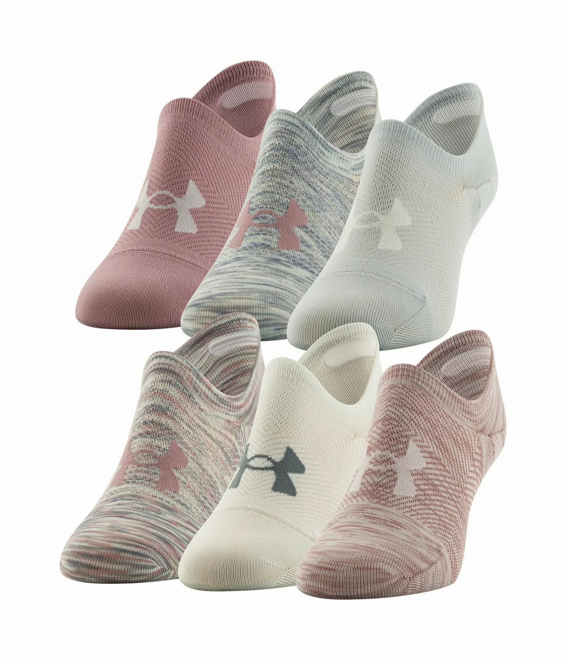 Under Armour Breathe Lite Ultra Low Socks, Multipairs Calcetines (Pack de 6) para Mujer