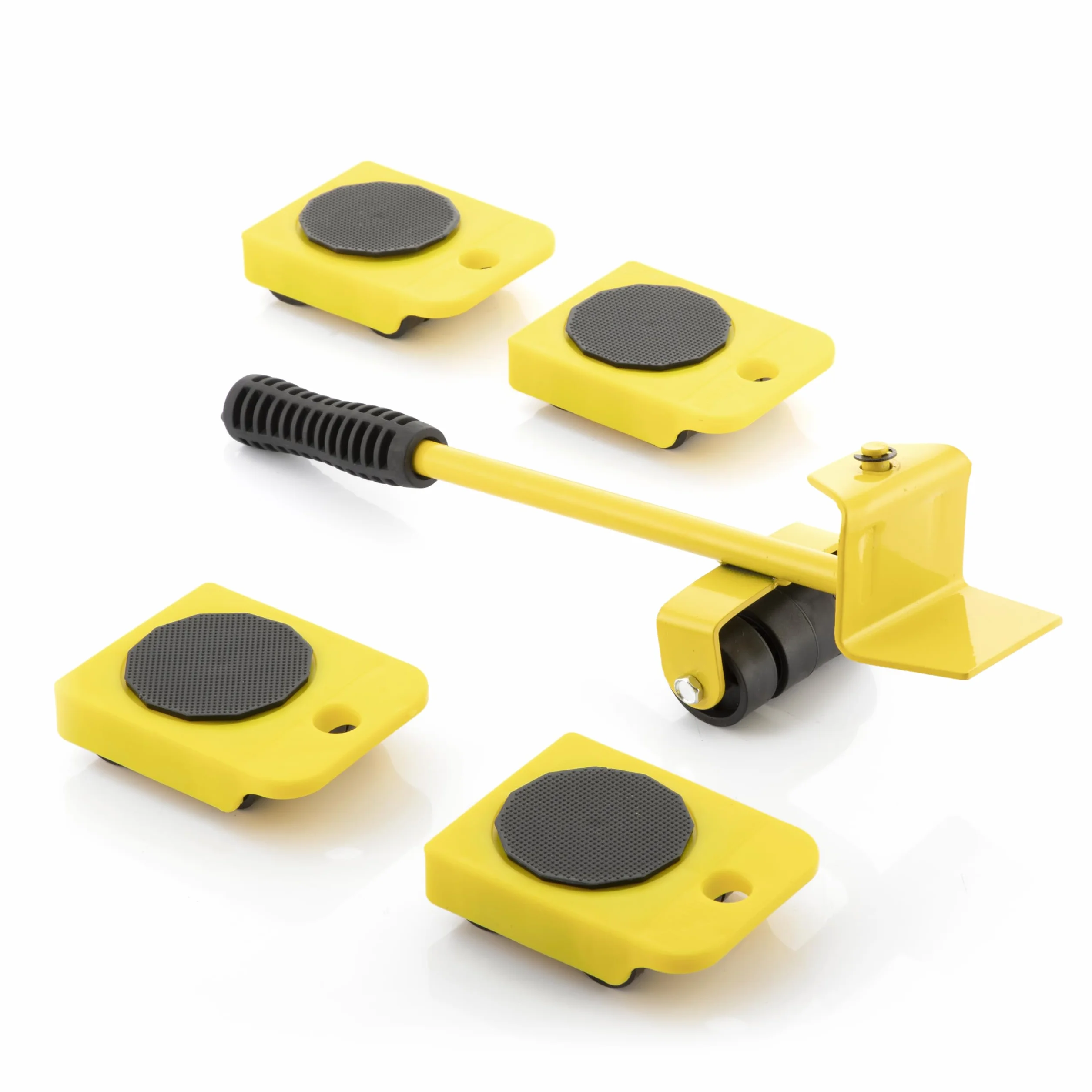 InnovaGoods HeavEasy Set Elevación Transportador Muebles Ruedas 5 Piezas Aprox. 35x9x10 cm