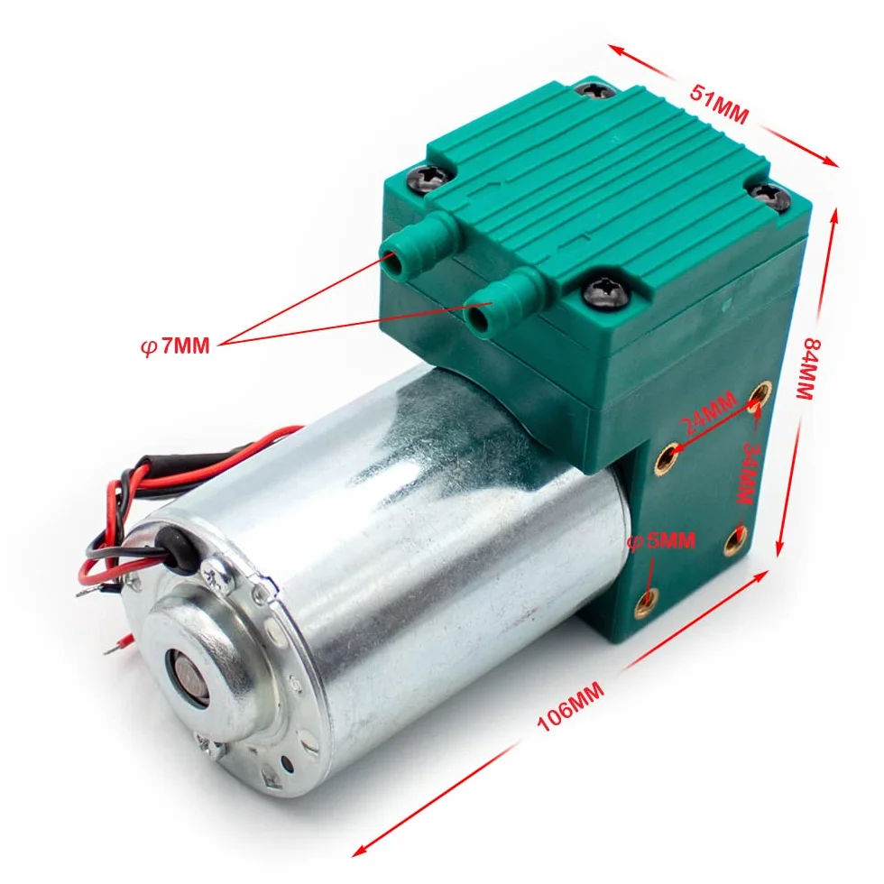 Toplionace Bomba de Vacío 12V 24V 220V 12W 10L/min Bomba de Diafragma