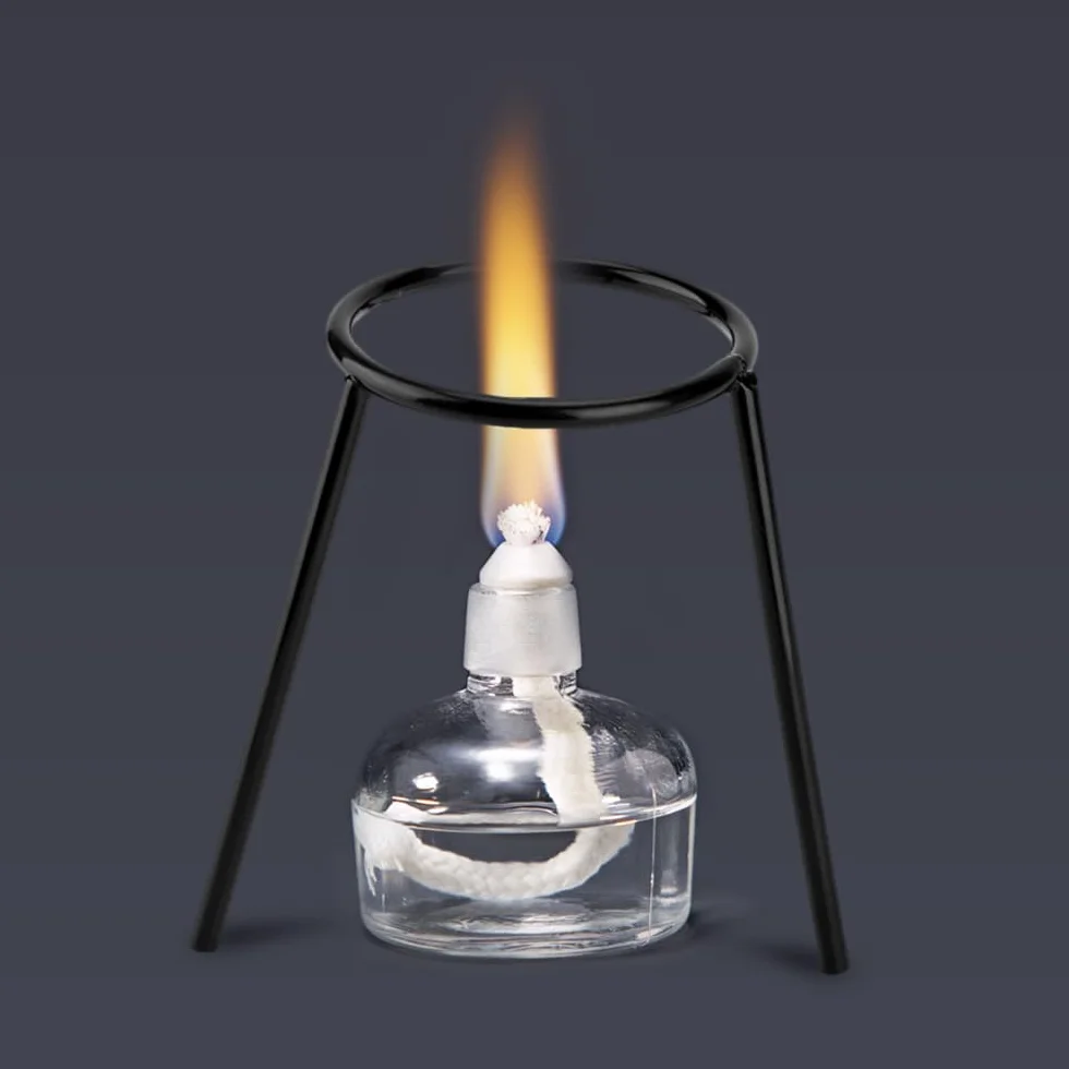 BORDSTRACT Lab Bunsen Burner Trípode, Lámpara de Alcohol Calentadores Soporte Laboratorio Química Educación