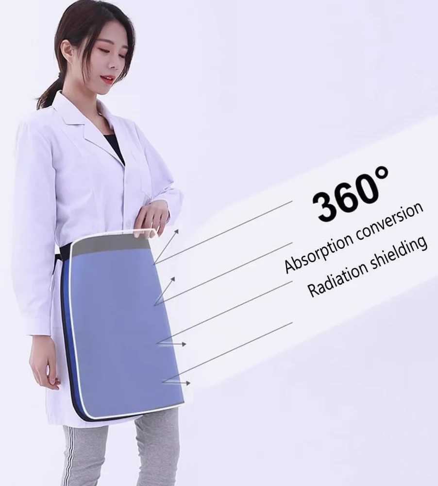 Delantal de Plomo para Rayos X, Delantal Protector de radiación de Rayos X, Cubierta Protectora Abdominal de protección contra la radiación para radiología CT Oral Dental Escudo de Rayos X