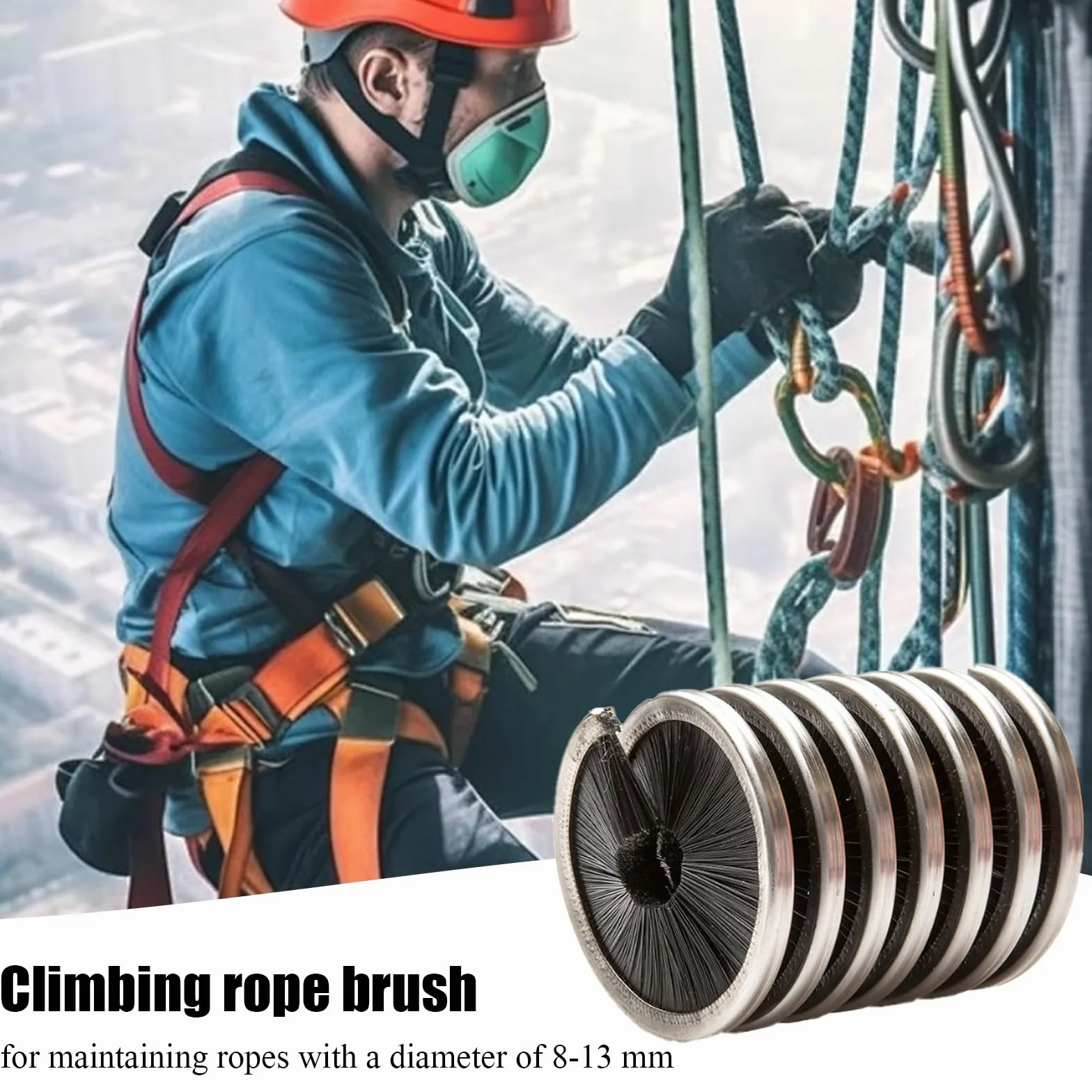 Cepillo de Cuerda de Escalada para Roca 8-13 mm Diámetro
