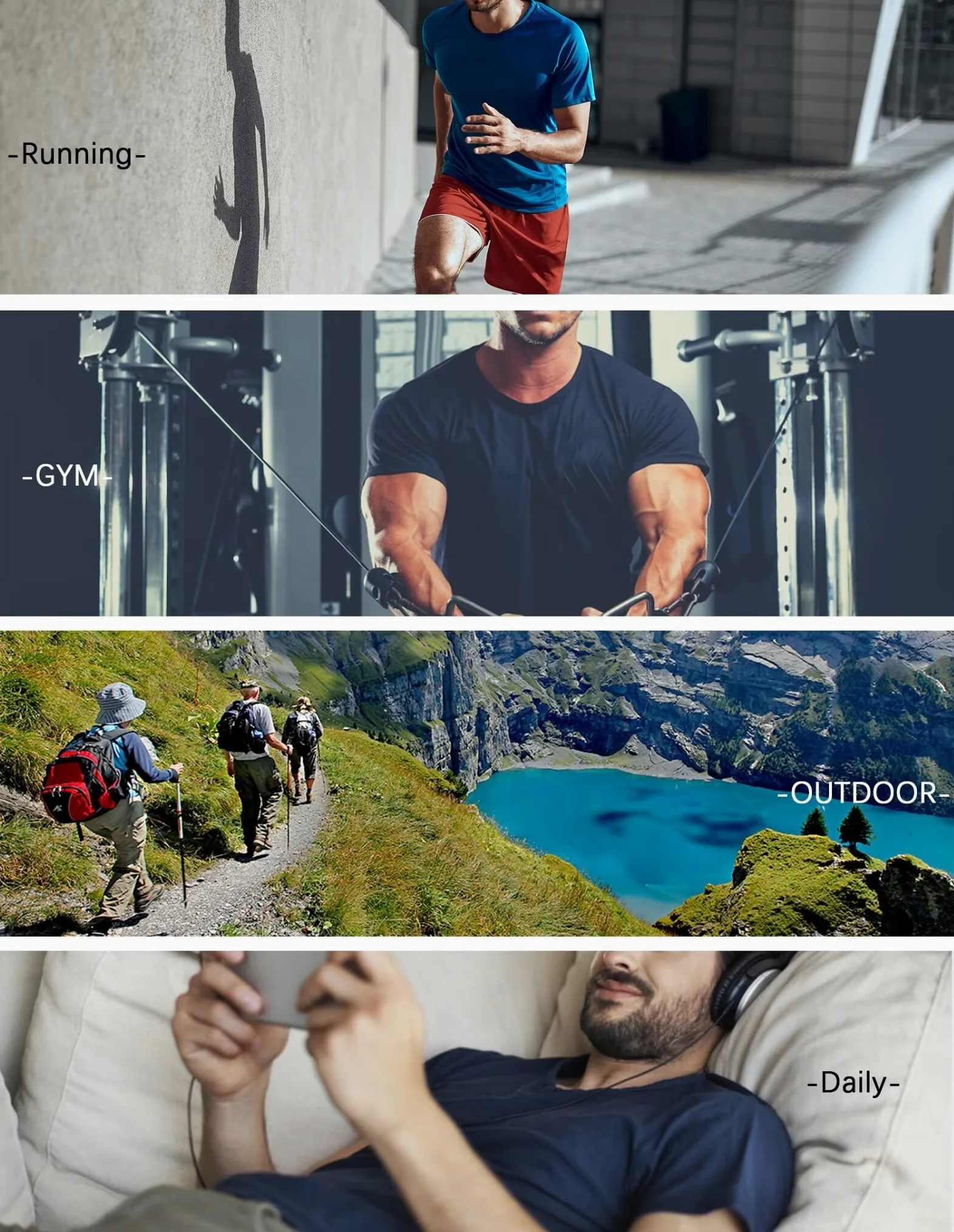 OYGSieg Paquete de 6 camisetas de entrenamiento para hombre, de manga corta, atléticas, de secado rápido, cuello redondo, para correr