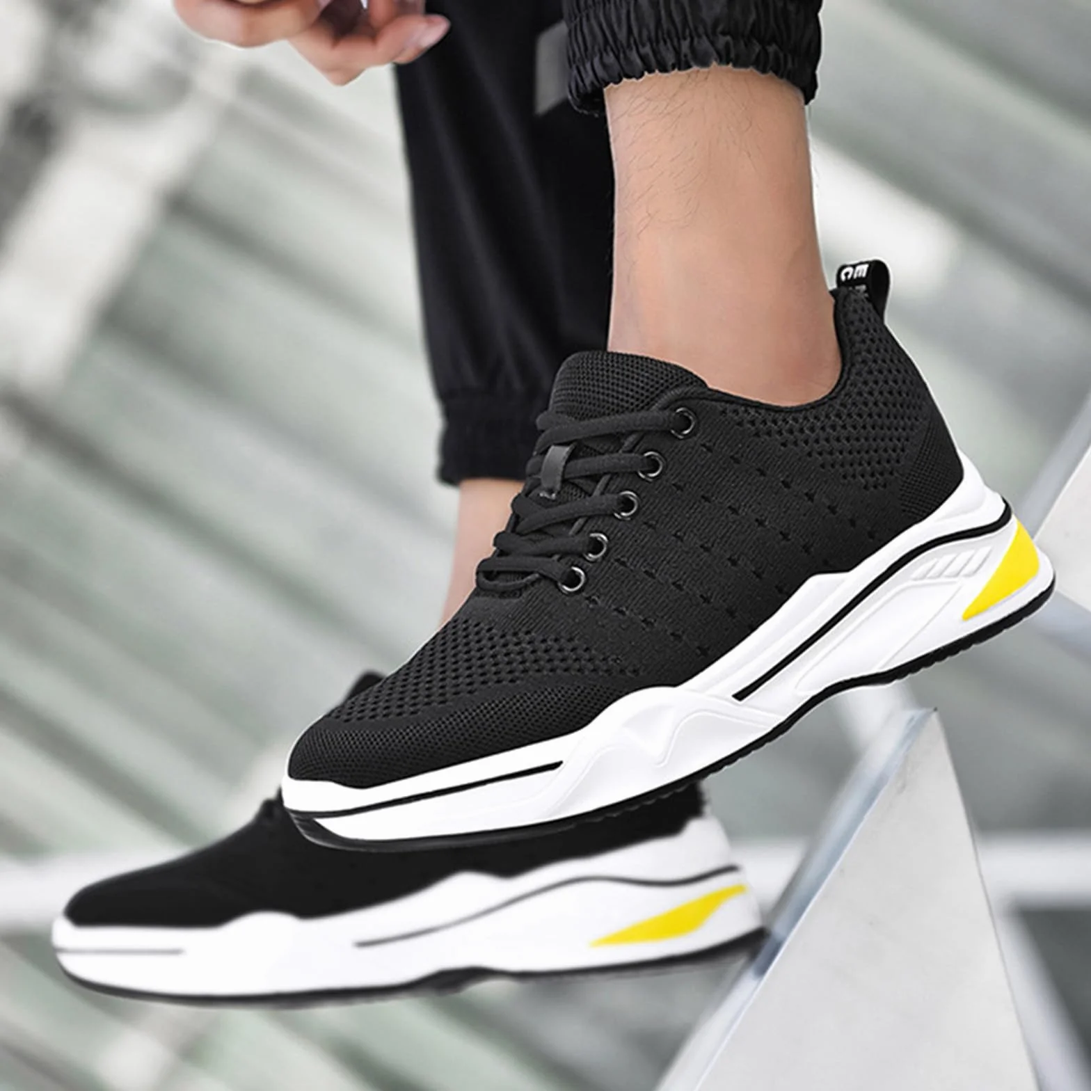 Zapatillas elevadoras para hombre, tacón de 4 cm, 6 cm, 8 cm, 10 cm, zapatos de elevación de altura invisible para caminar, tenis deportivo, golf, antiestático, ligero, transpirable