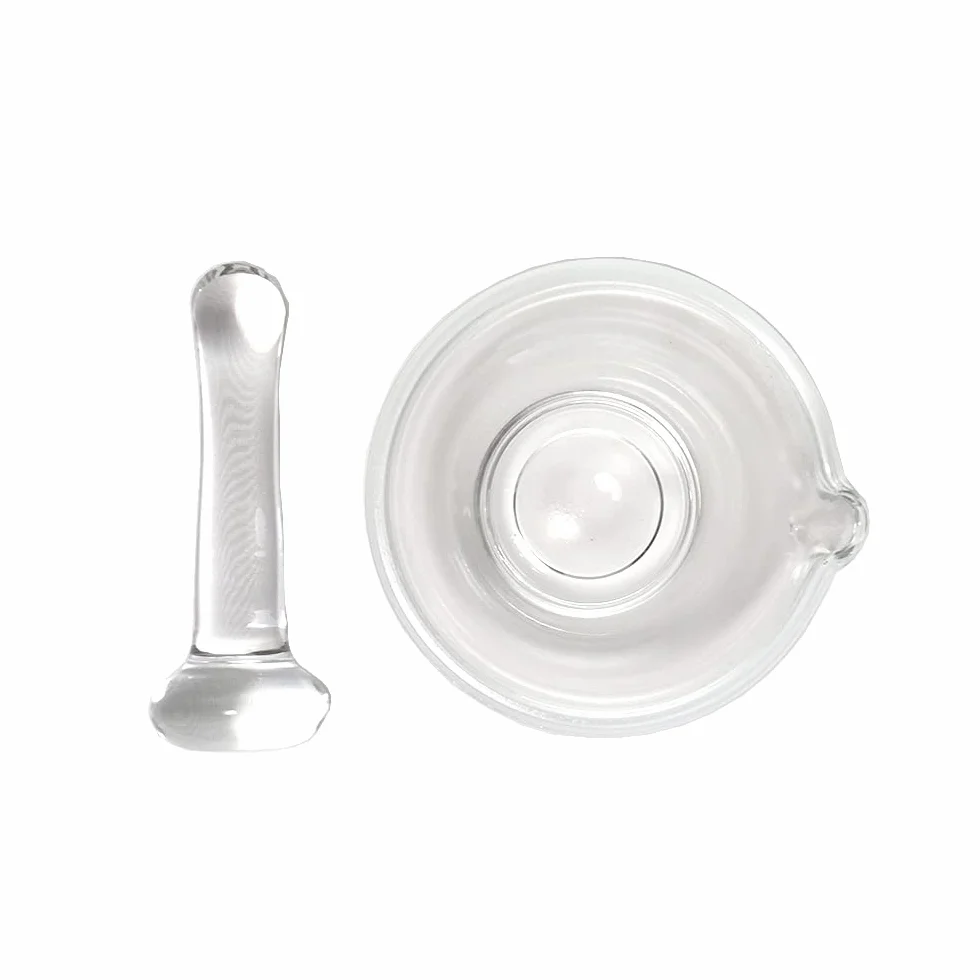 KENZIUM Mortero con Mano 100 ml Vidrio Laboratorio