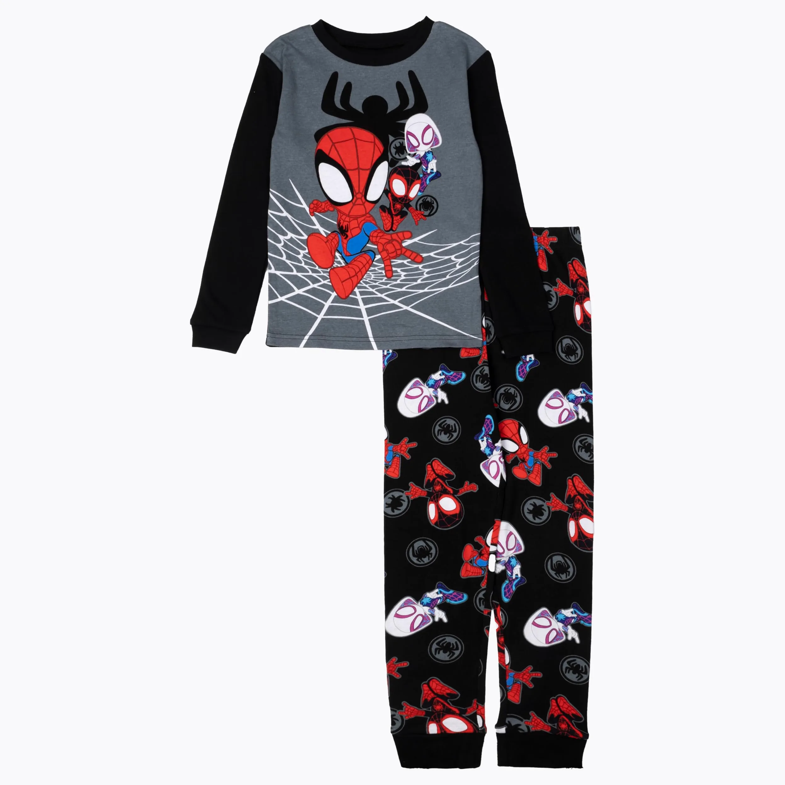 Marvel 2-Piece Snug-fit Cotton Holiday Pajama Set, Soft & Cute For Kids Juego de Pijama Niños (Pack de 2)