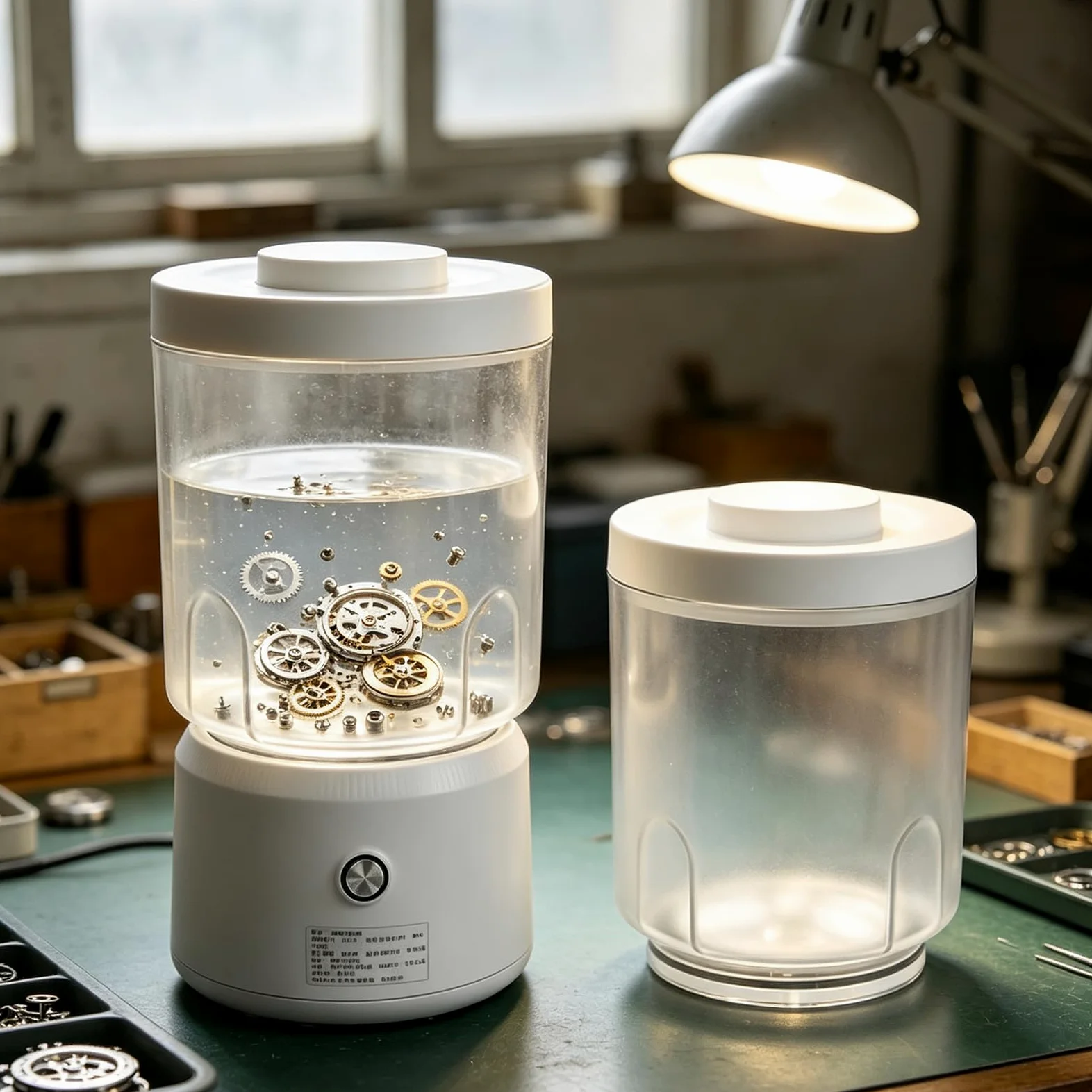 Limpiador de Joyas de Precisión y Máquina Automática de Limpieza de Relojes: Kit de Eliminación de Aceite para Gafas Cadenas Monedas Afeitadoras