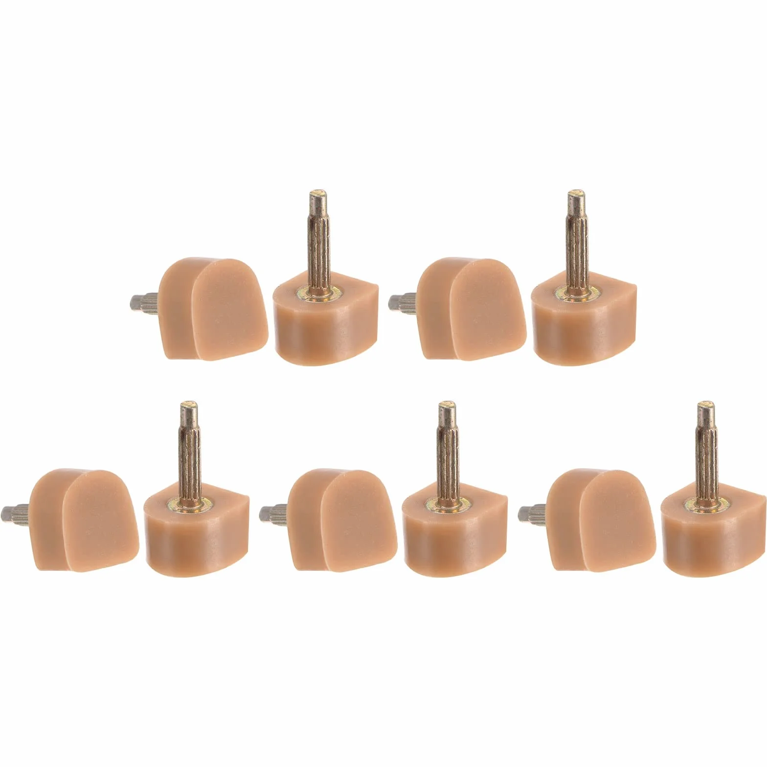 sourcing map Tapas de Tacón Alto de TPU para Mujer 5 Pares, Clavijas de Tacón Alto Zapato de 2,4mm, Tapones de Reemplazo en Forma de U 10x9mm para Reparación Zapatos, Beige