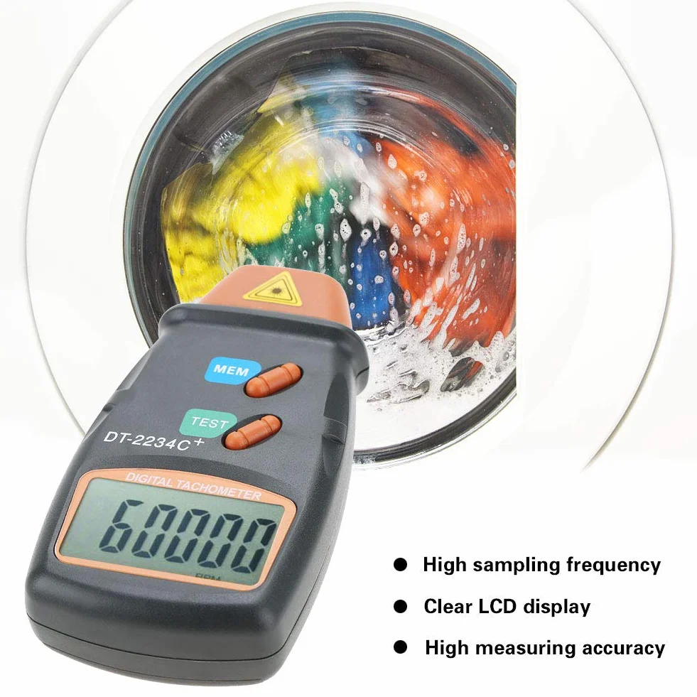 Tacómetro LCD sin Contacto, Láser Digital RPM Medidor de Velocidad Herramienta de Diagnóstico
