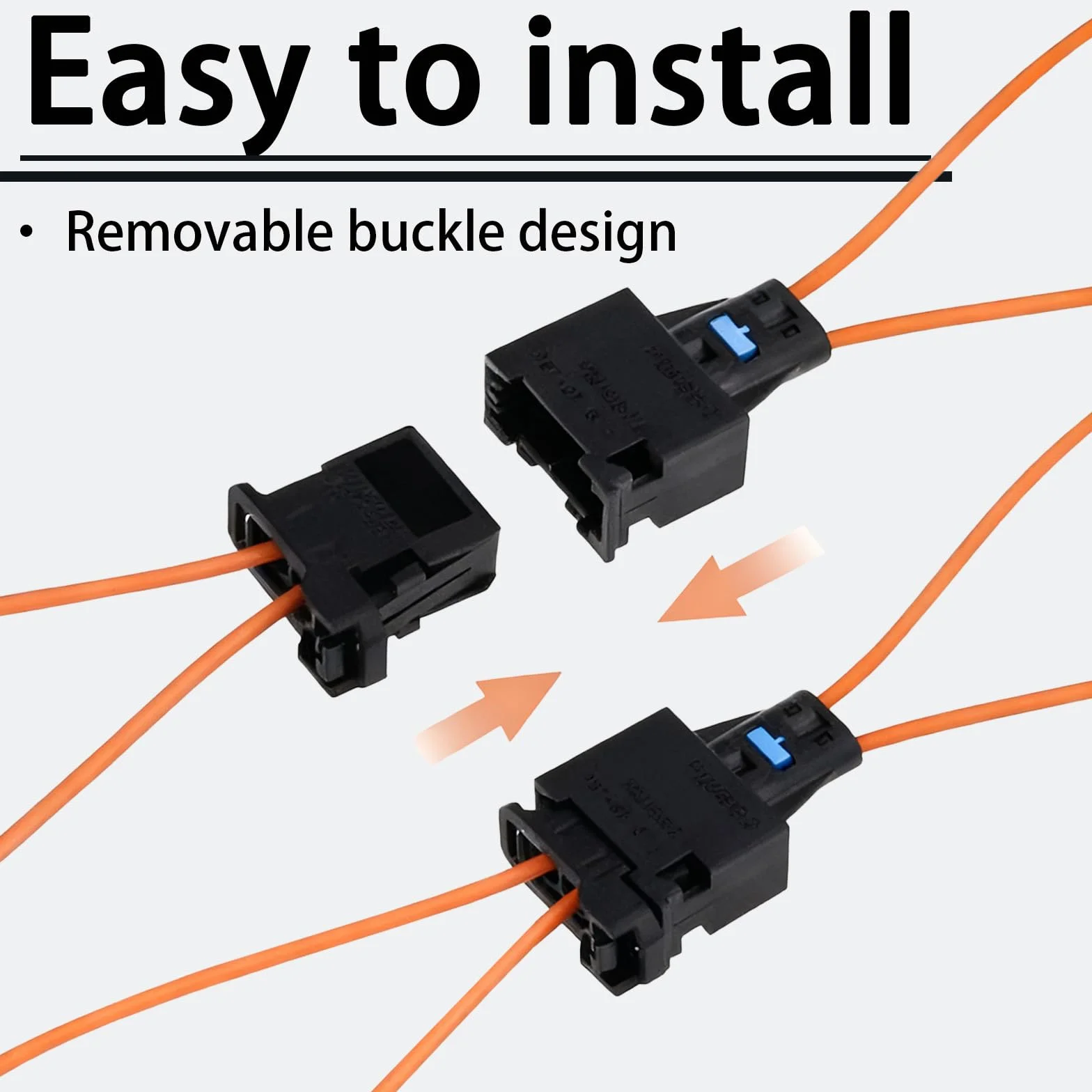 2 Piezas Conectores de Bucle de Fibra óptica, Adaptador de cable óptico MOST para Herramienta de Diagnóstico y Reparación