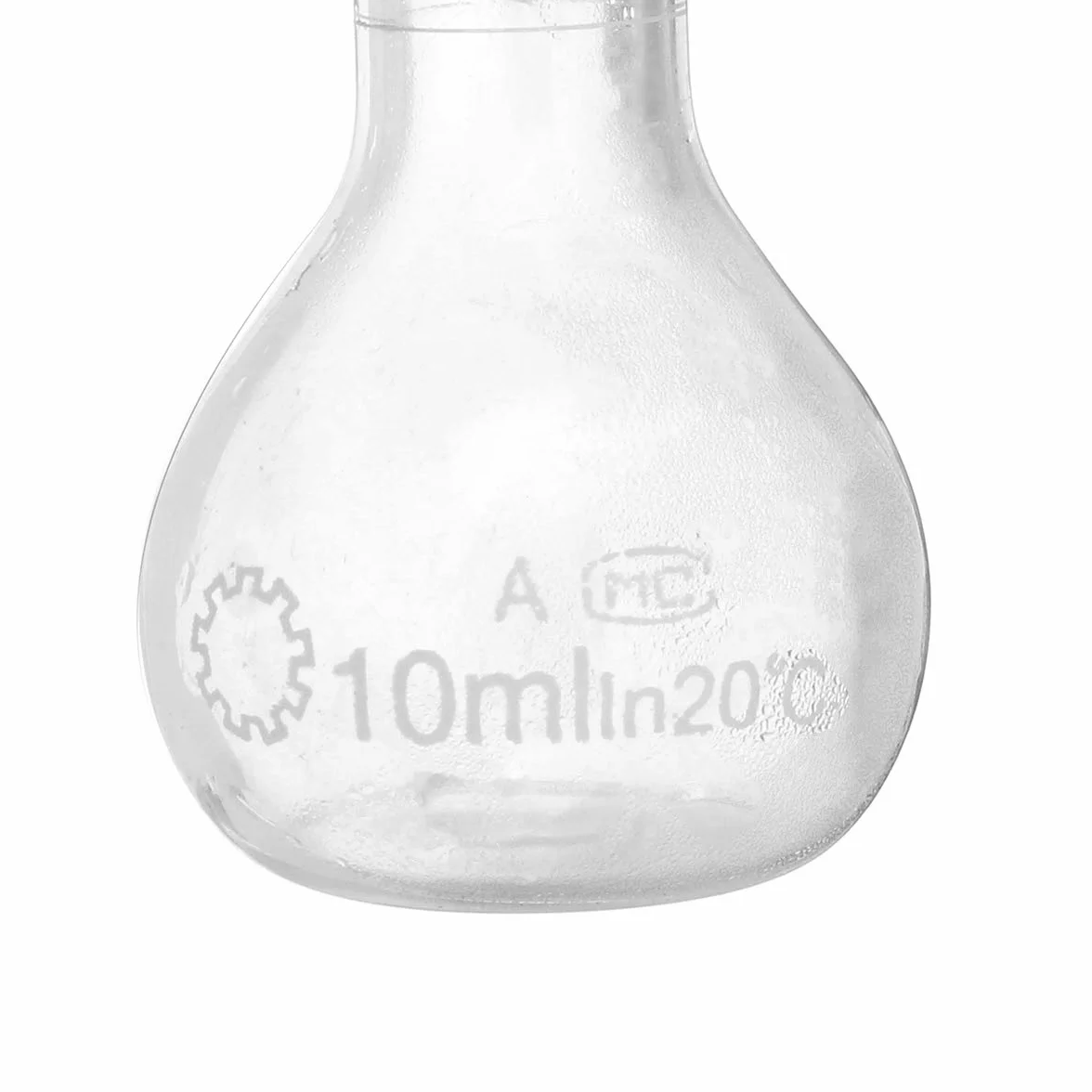 Charles Frasco Volumétrico Cristal Claro 10ml Tapón Laboratorio Química