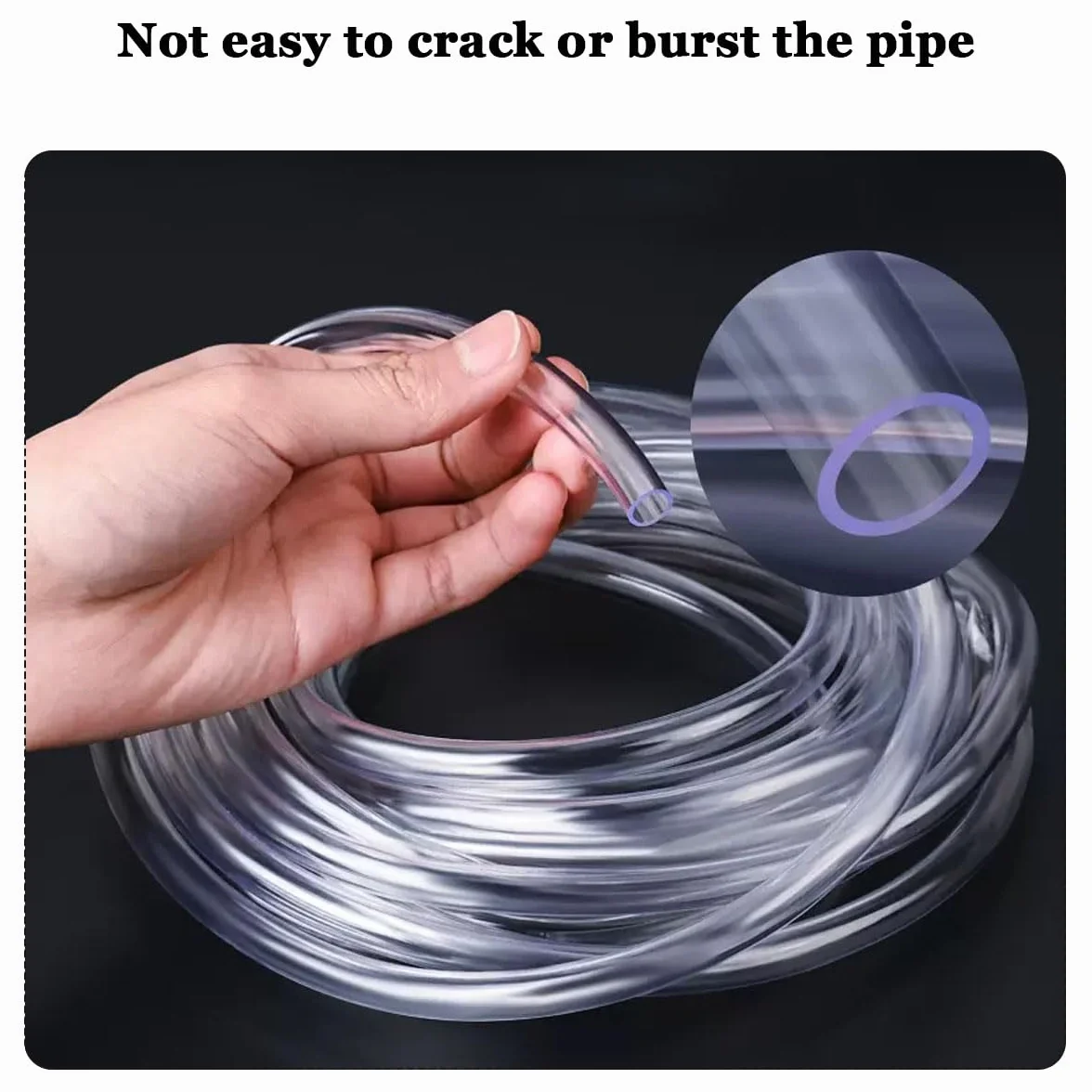 Tubo De Vinilo Transparente 6 Mm X 8 Mm, Manguera De Agua Flexible 20 Metros