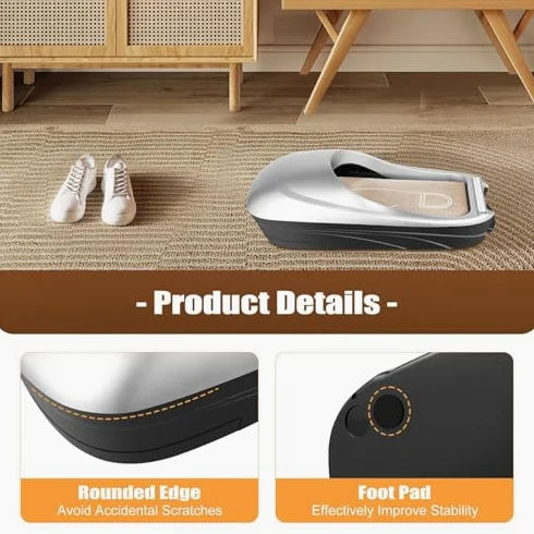 Dispensador automático de la cubierta del zapato, máquina de la película impermeable desechable accionada por el pedal manual para la oficina en casa, incluye el rollo del PE del recuento 500, solució