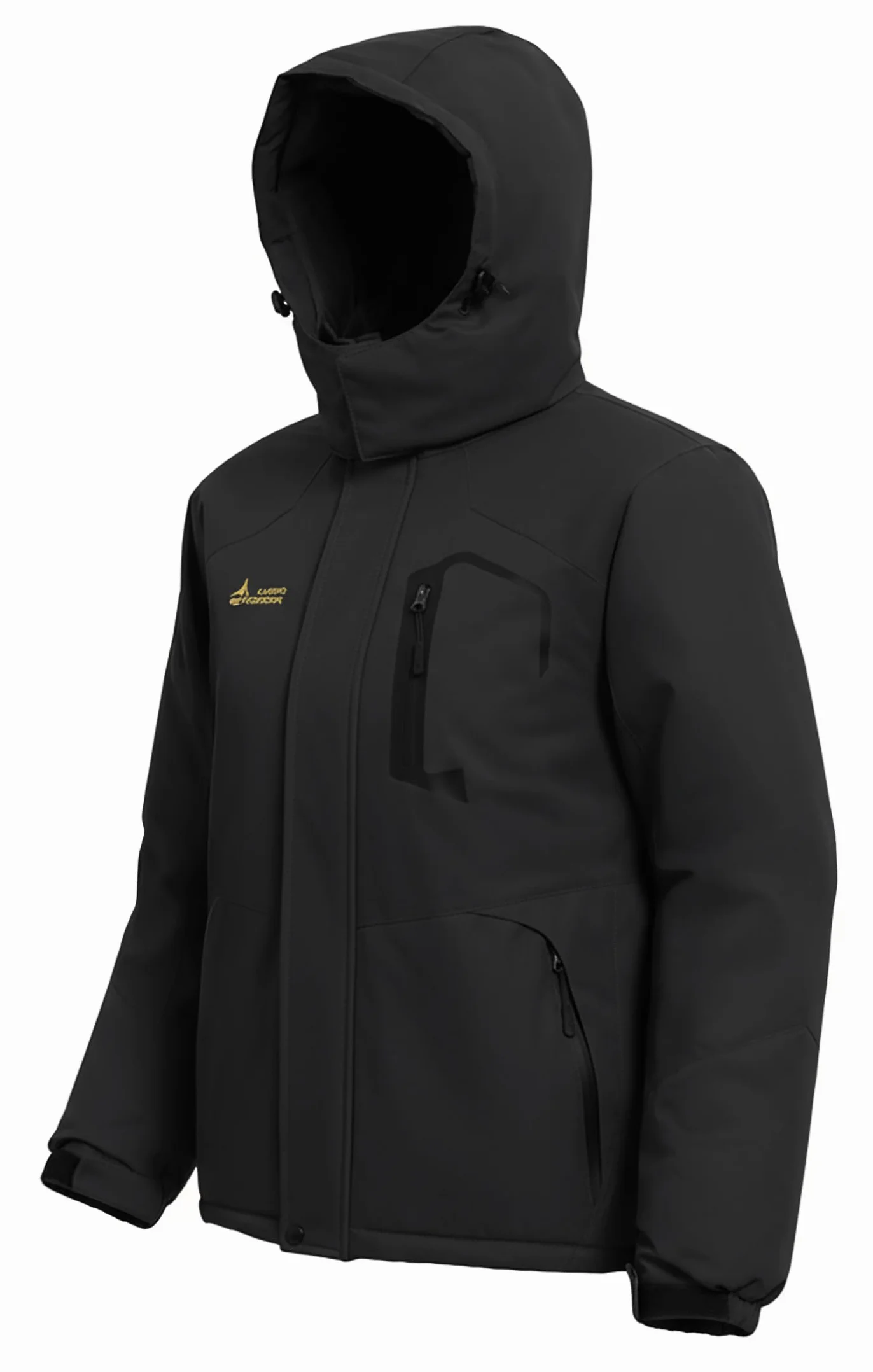 Chaqueta Esquí Impermeable Hombre Lana Cazadora Montaña Snowboard Invierno Forro Polar Cálida Antiviento Abrigos con Capucha Desmontable Exterior