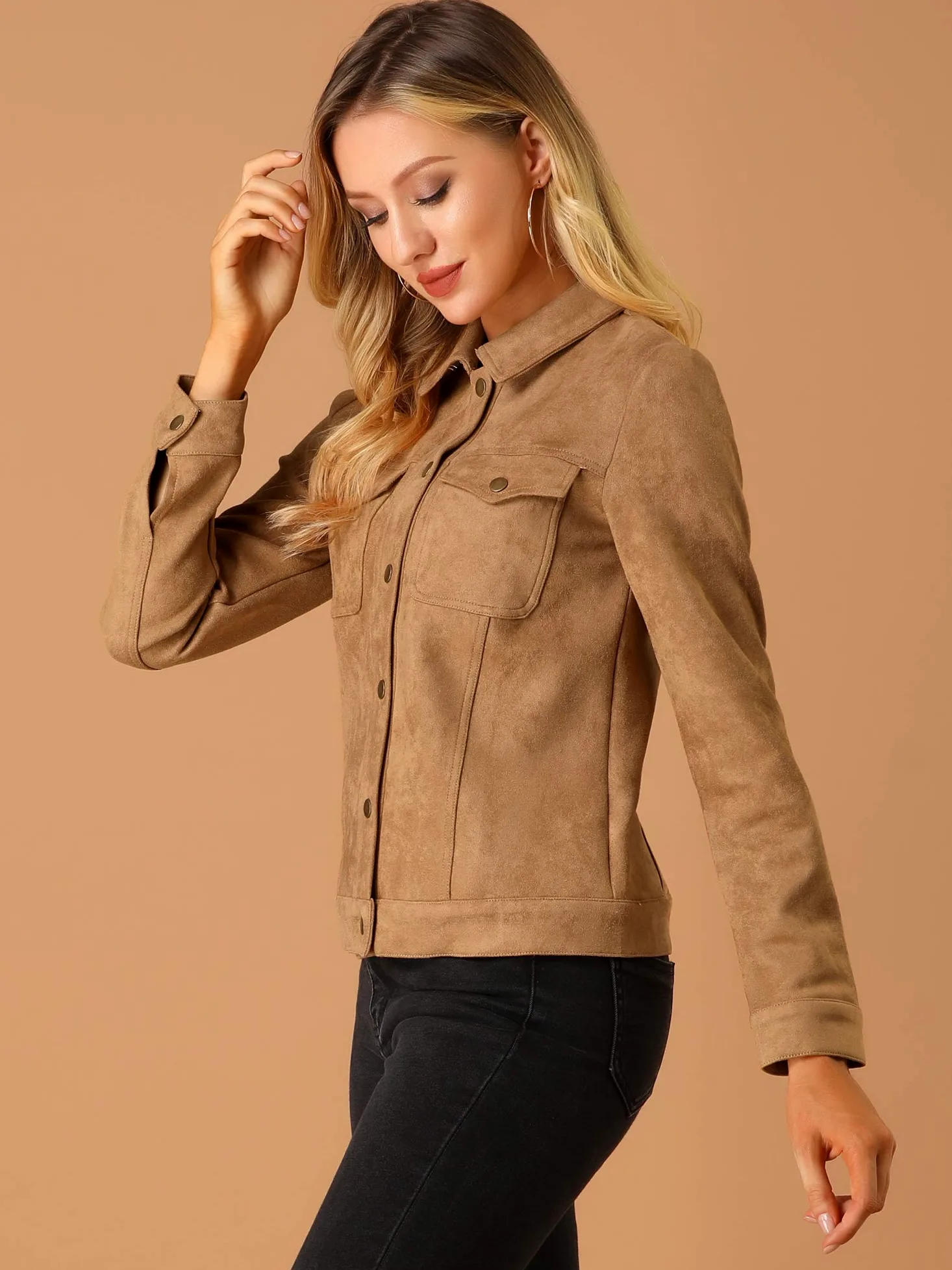 Allegra K Coat Abrigo básico Mujer (Pack de 1)