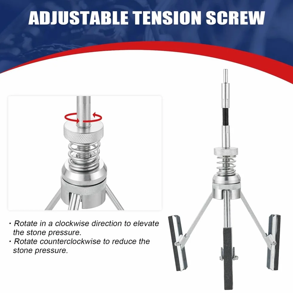 Desglasador Ajustable para Rectificar Cilindros de Motor 2-7 Pulgadas con 3 Piedras Reemplazables