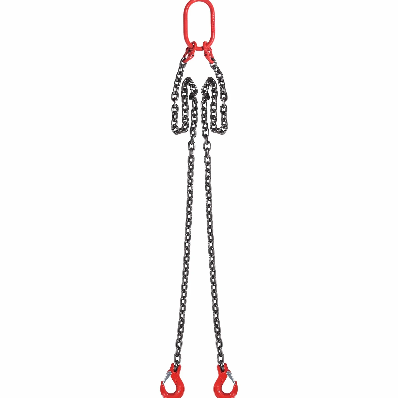 VEVOR Eslinga de Cadena de Elevación 2 Cadenas 8mm x 150cm Carga 2993 kg G80
